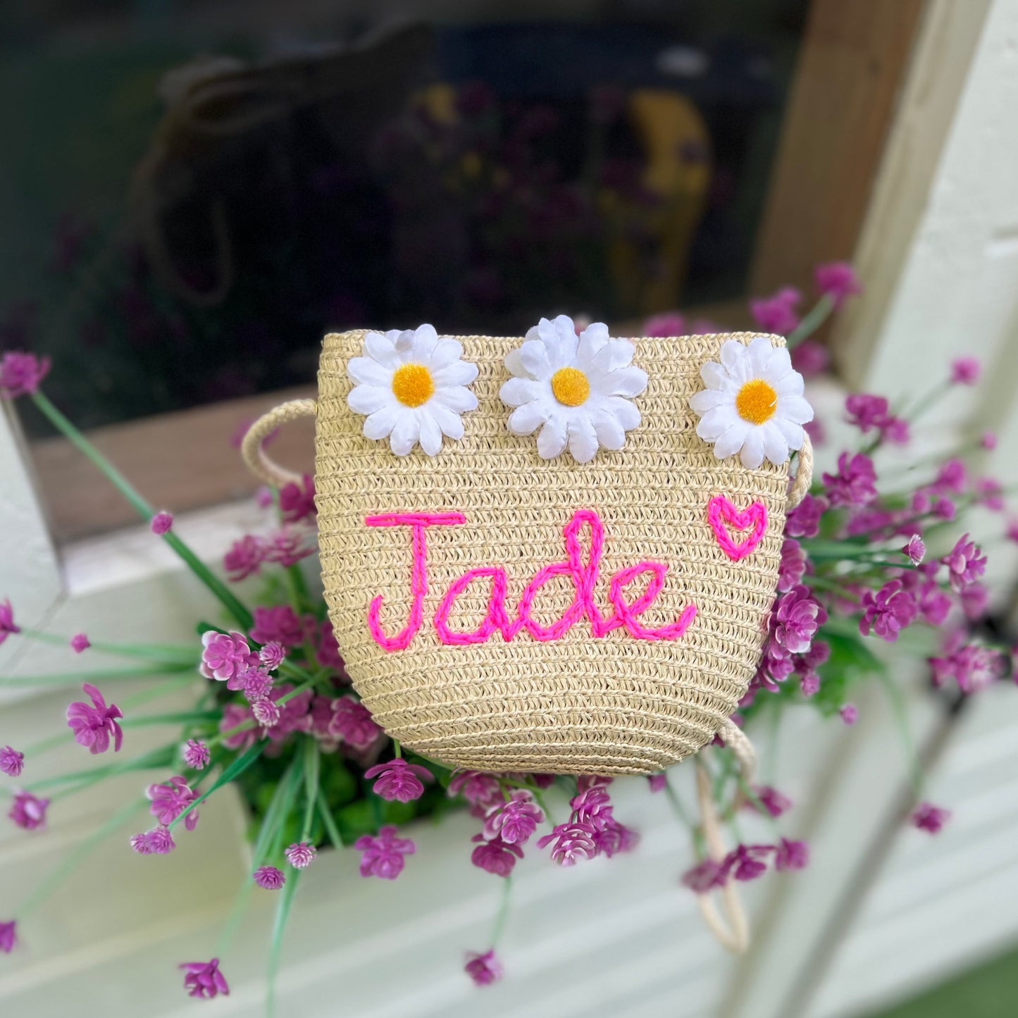 Daisy Toddler Tote | Messenger Purse for Toddlers with flower detail