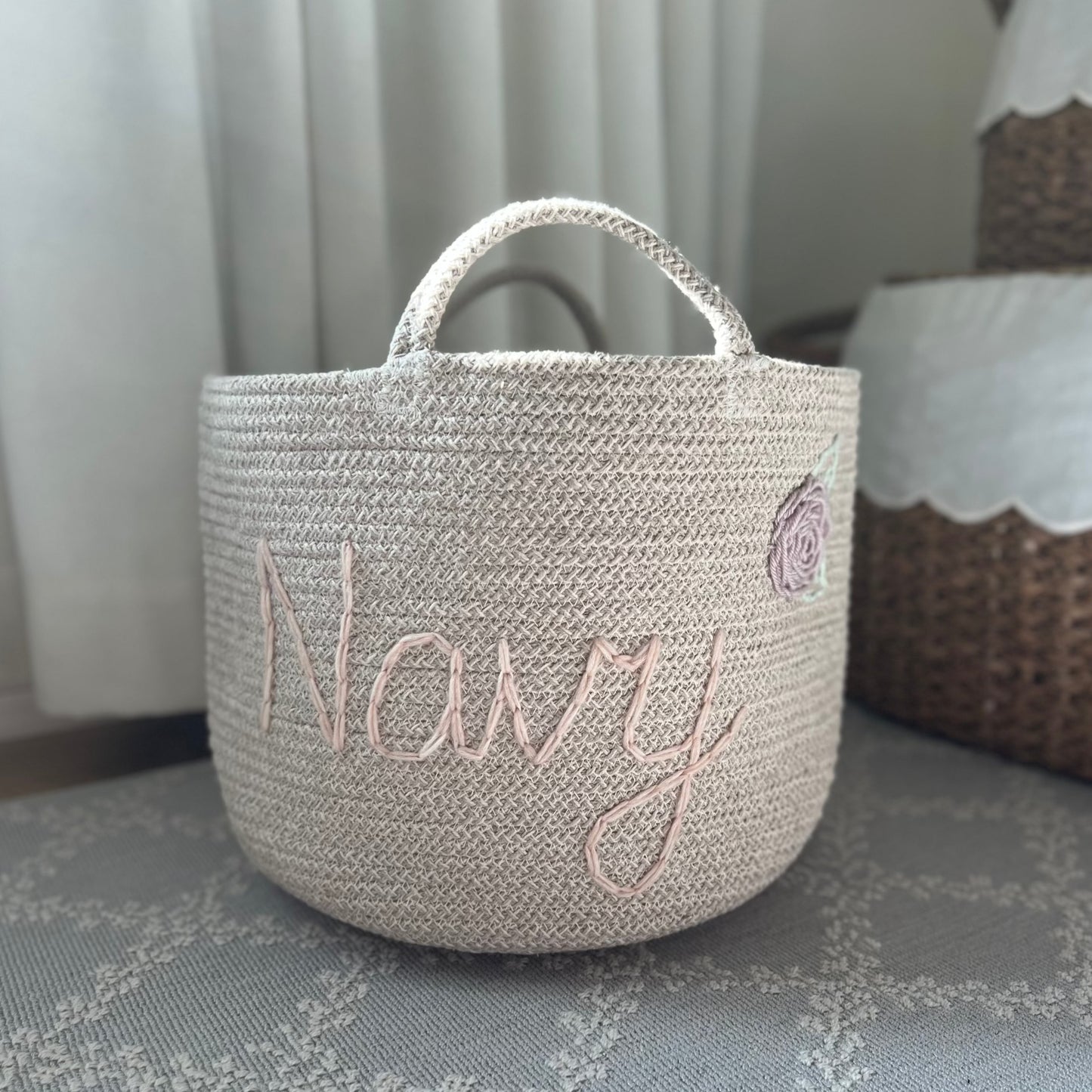 Les Bins Size Large, BEIGE | Storage Bins for Nursery, Playroom & More