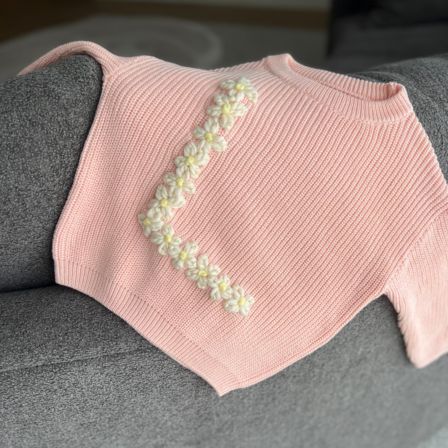 Pale Peachy Pink Oversized Sweater : Size 3T (2-3Y)