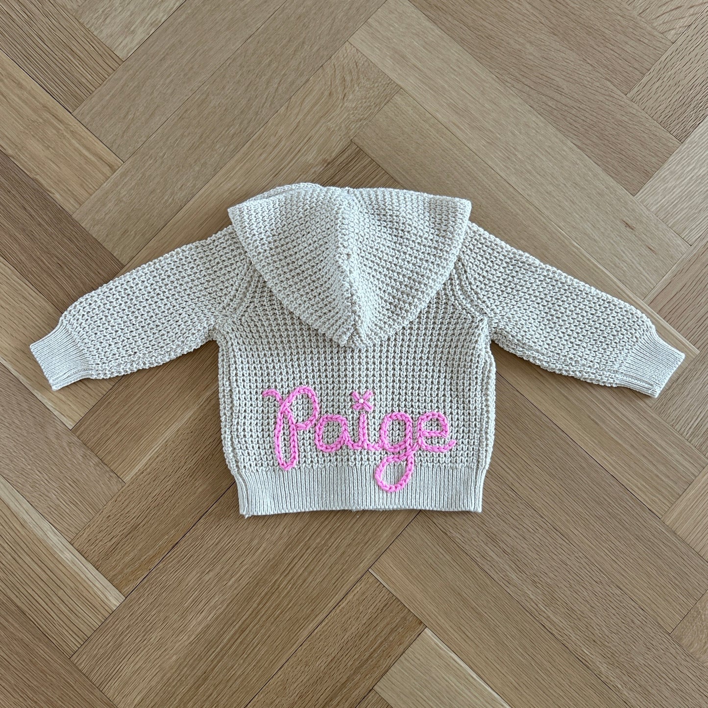 Hooded Waffle Cardigan | Oatmeal, Pink, Brown or Navy
