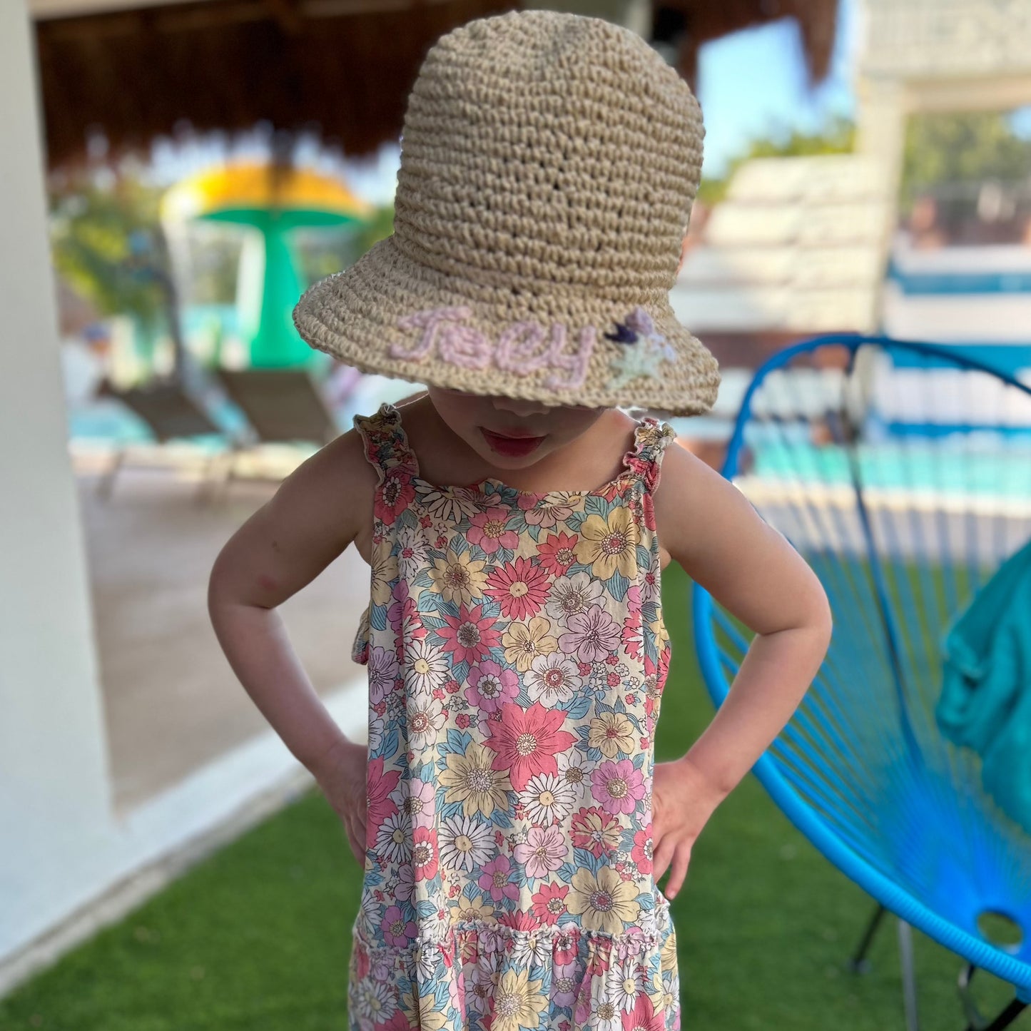 Crochet Bucket Hat for Toddlers | The perfect vacation hat (2-5Y)