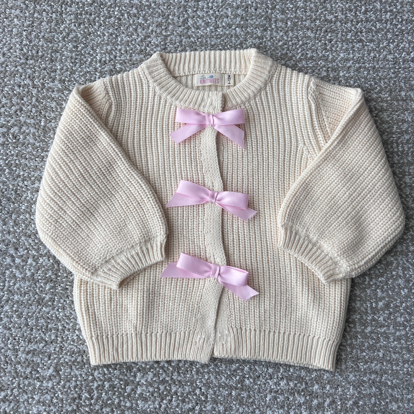 Pink Bow Cardigan | 6 Months to 2 Years, Ready to Ship!