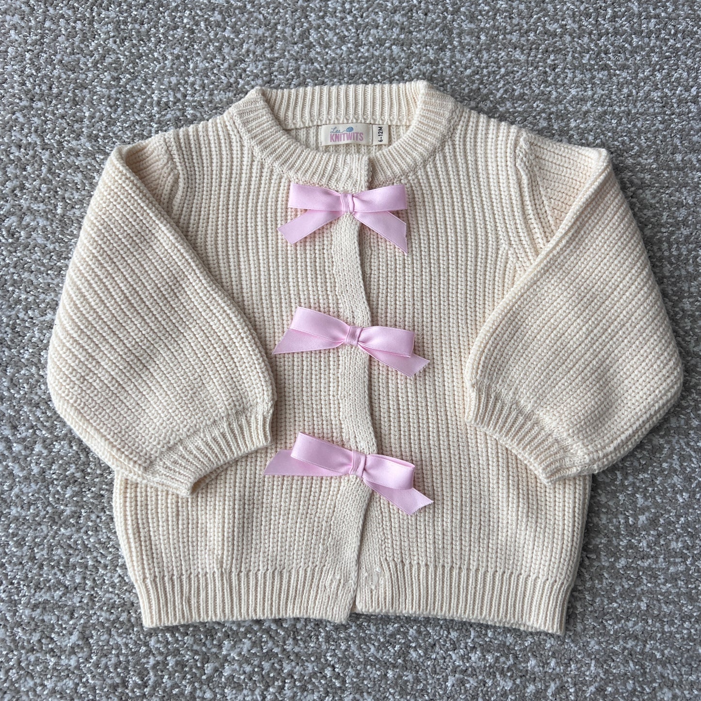 Pink Bow Cardigan | 1 - 2 Years, Ready to Ship!