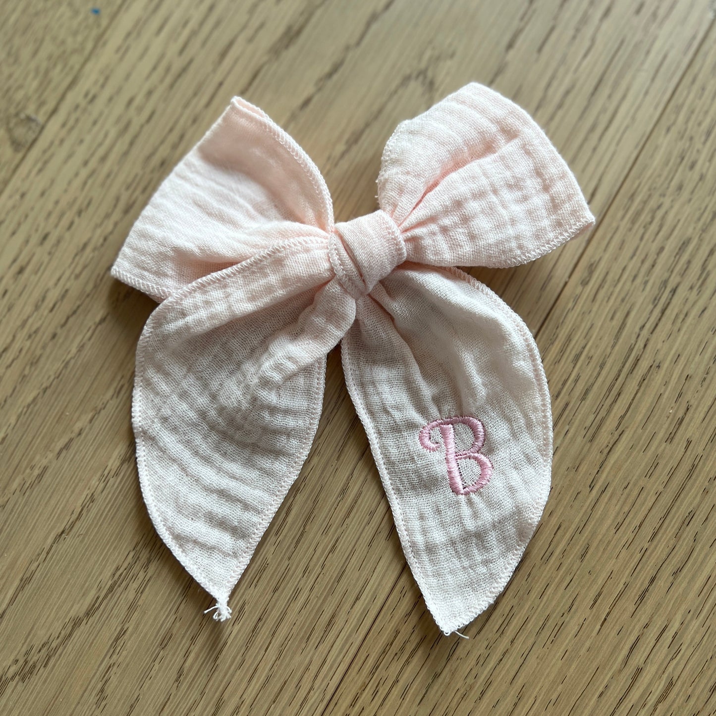Oversized Bow Clip | Hair accessory for toddlers & Girls | Machine Embroidery