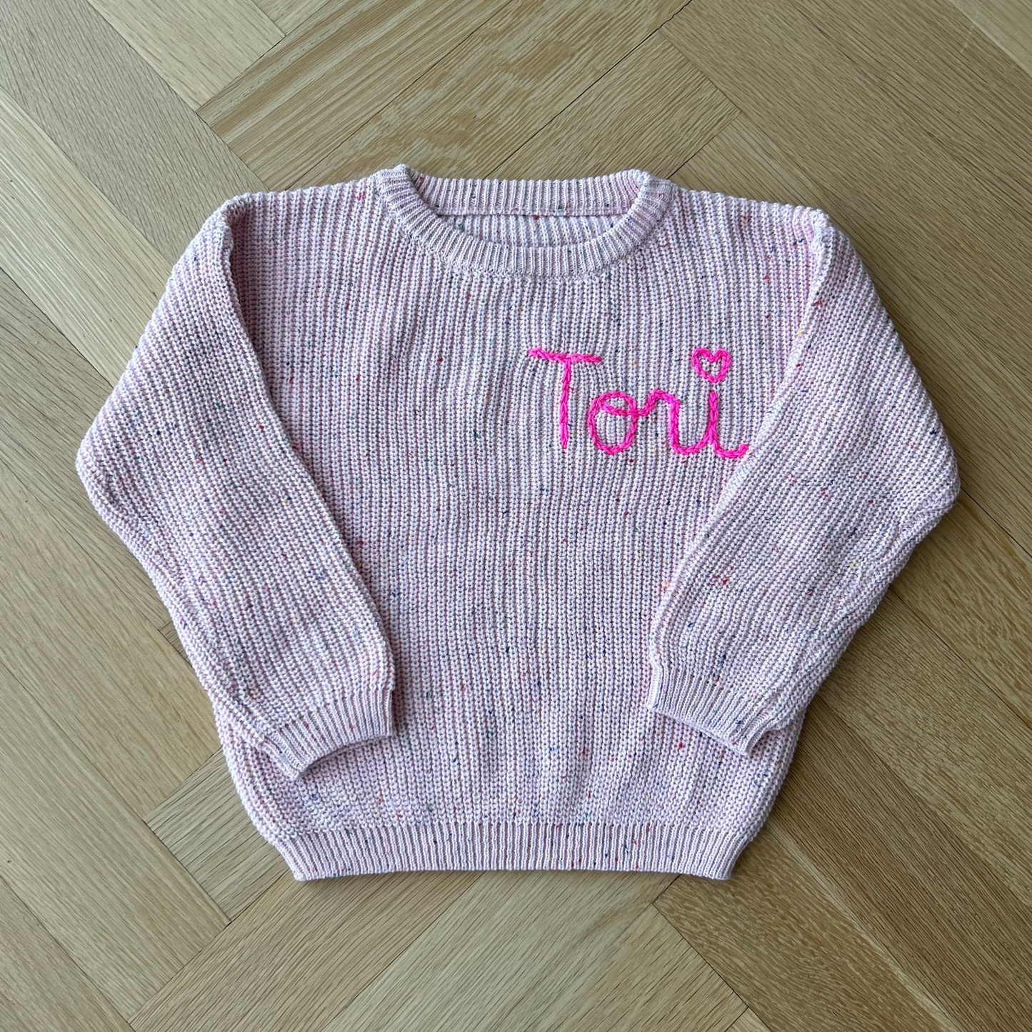 Speckled Sweaters | Pink & Beige 4-6 Years