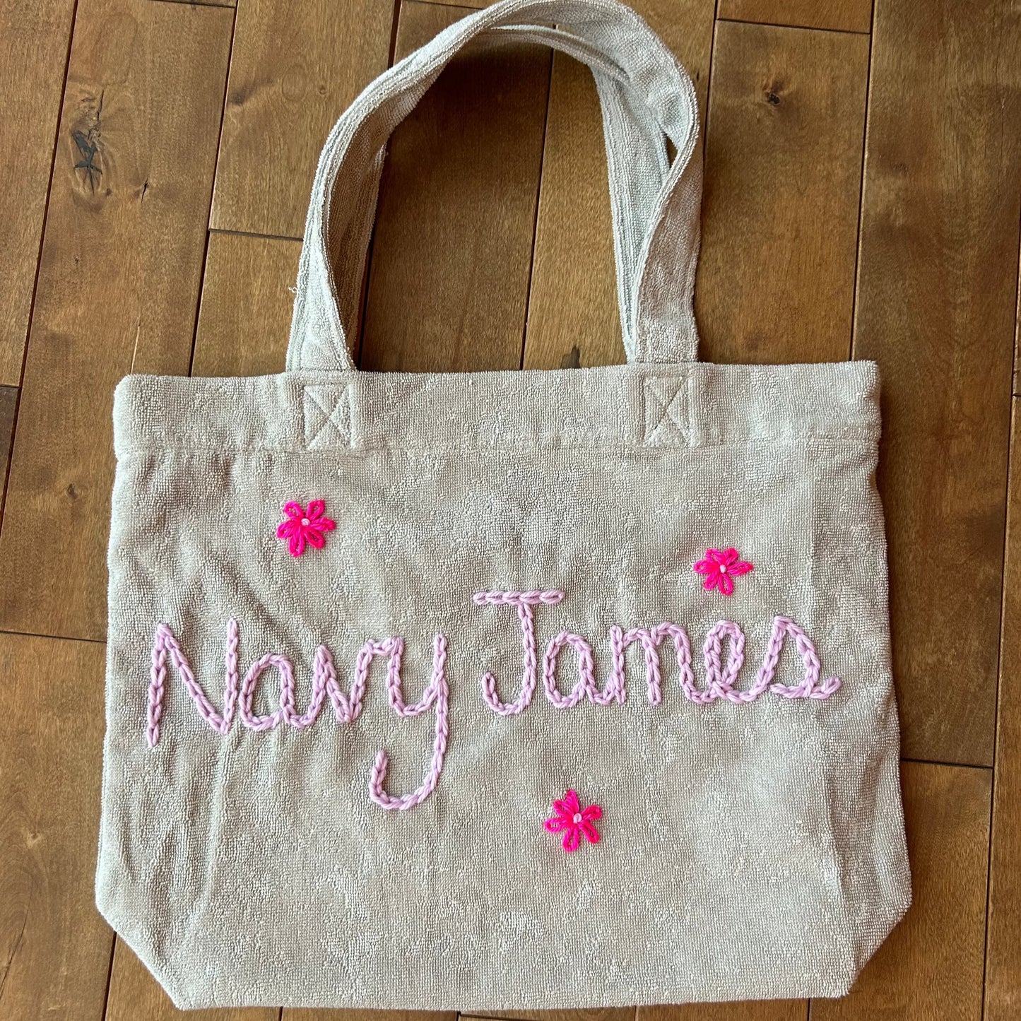 Custom Terrycloth Beach Tote