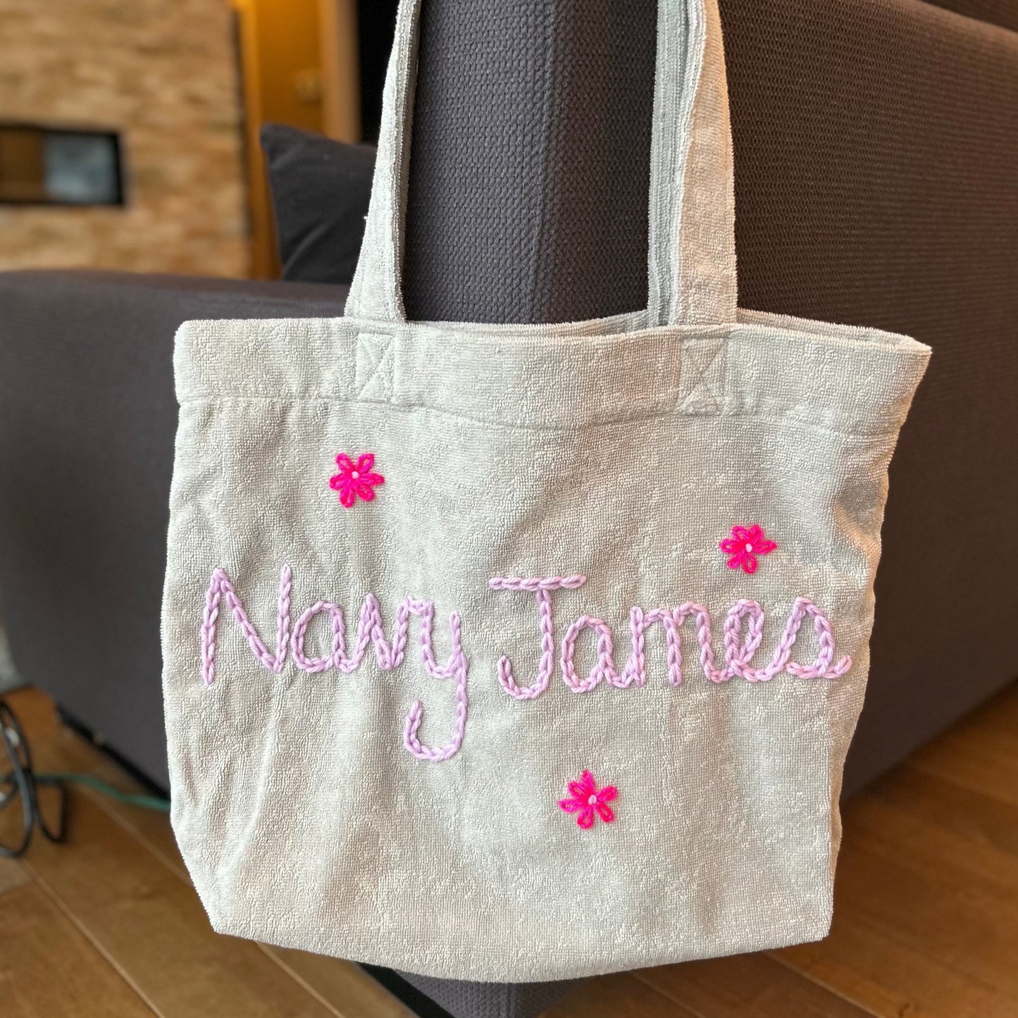 Custom Terrycloth Beach Tote