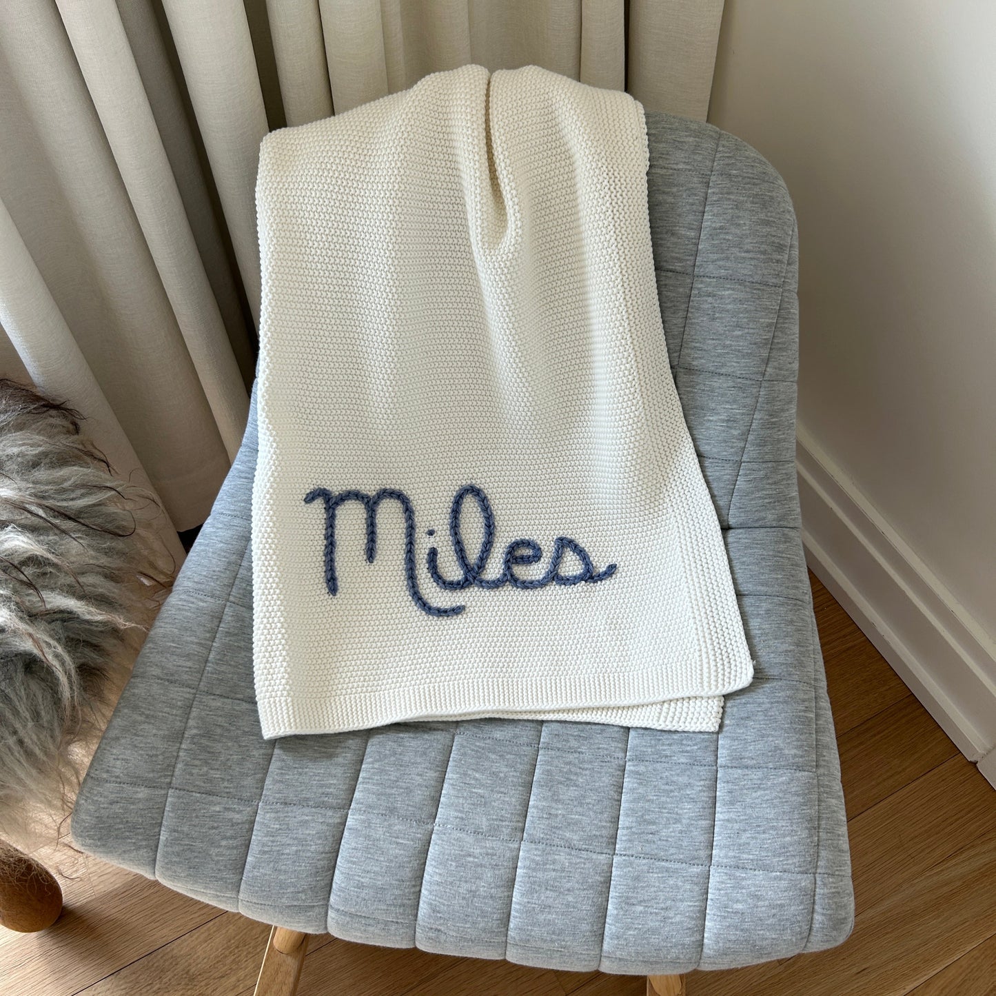 Solid Colour Baby Blanket - IVORY | Custom Baby Blanket Gift in Many Colors