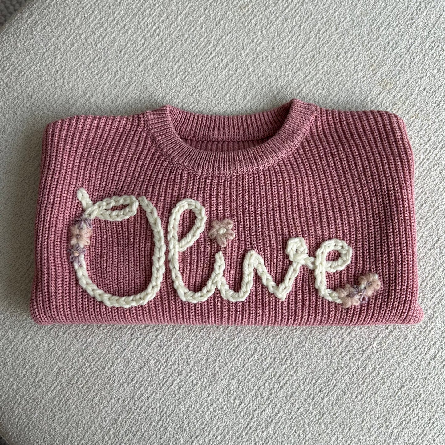Custom Name Sweater | Multiple Colors Oversized Knit Newborn to 6 Years