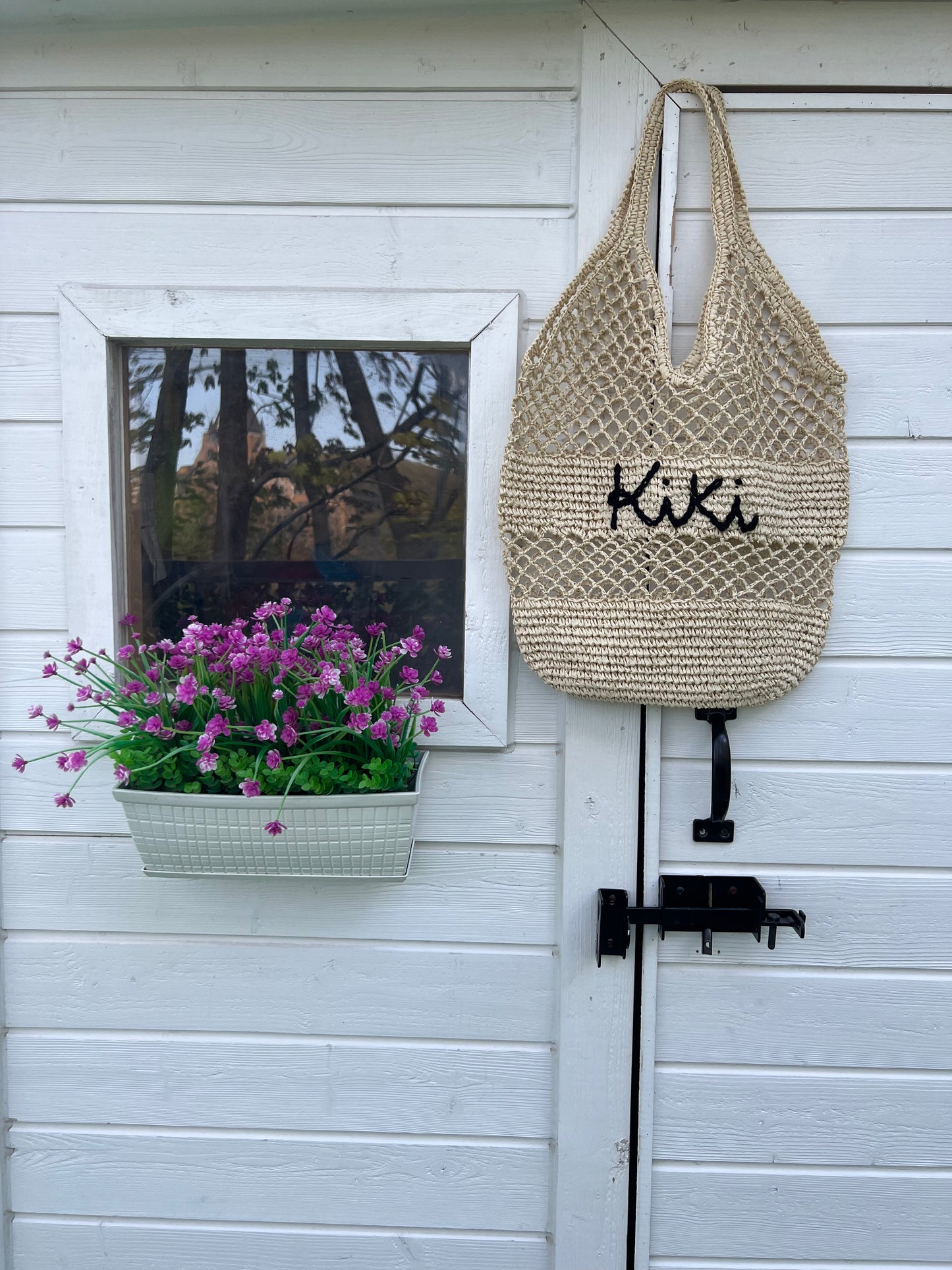 Custom Crochet Beach Bag - BEIGE