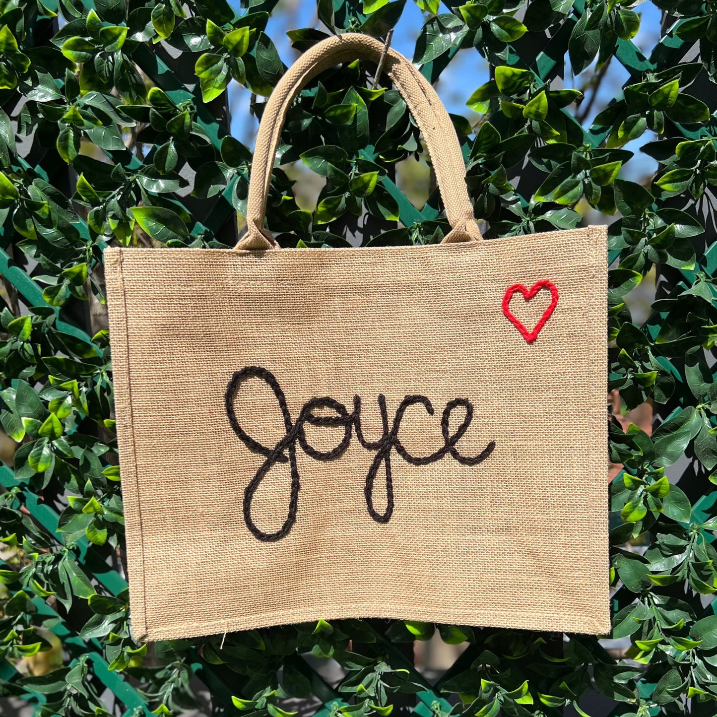The Custom Beach Tote| Rectangular Jute Beach Bag