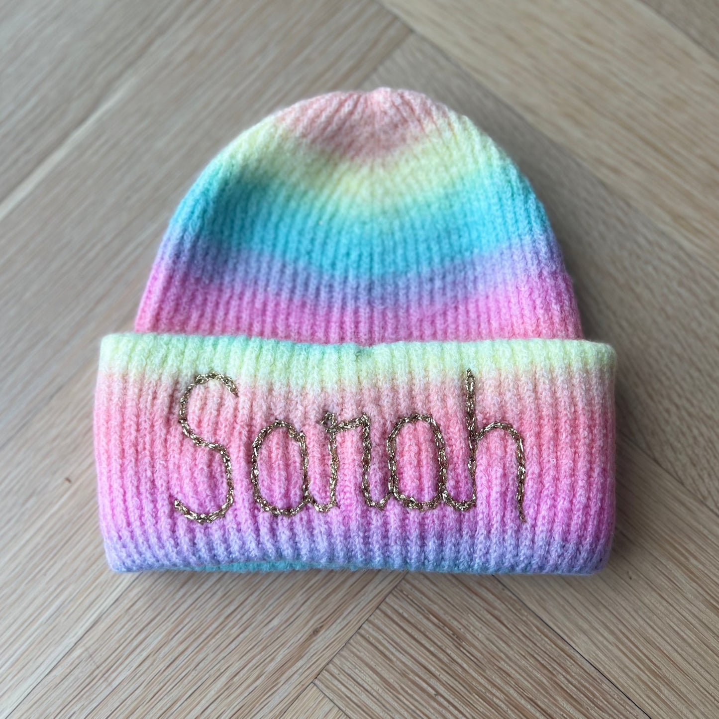 Rainbow Ombre Hat - 2 Color Options | Cozy winter hat for toddlers