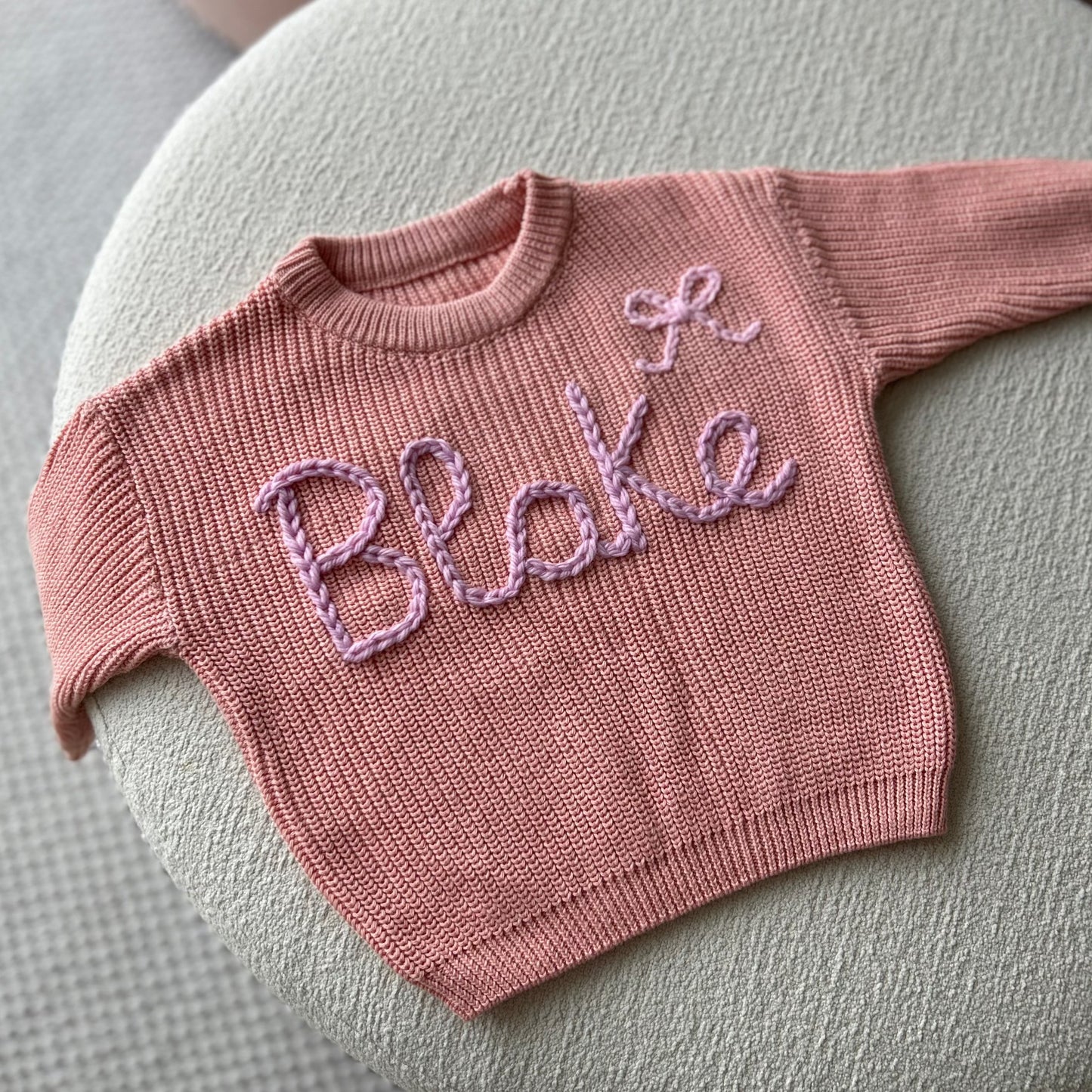 Custom Name Sweater | Multiple Colors Oversized Knit Newborn to 6 Years