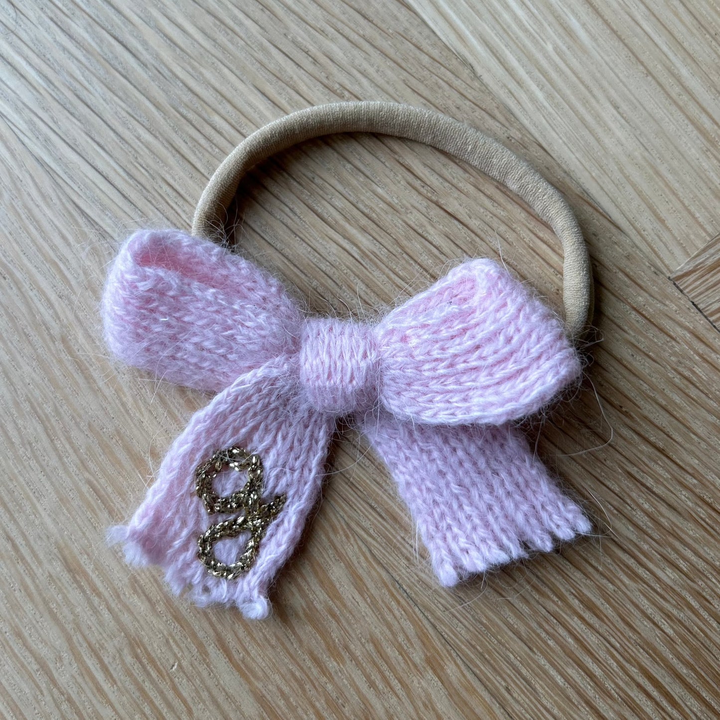 Knit Custom Initial Hairband Bows | Baby Girls Hair Accessories Multiple Colours