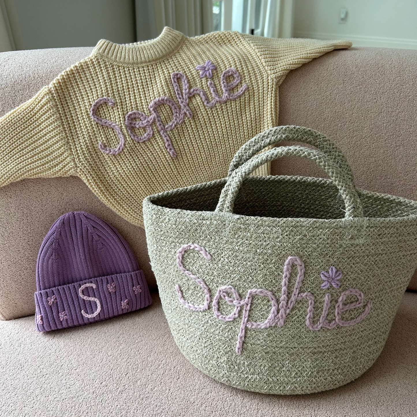 The Classic Newborn Bundle: Sweater + Hat + Bin