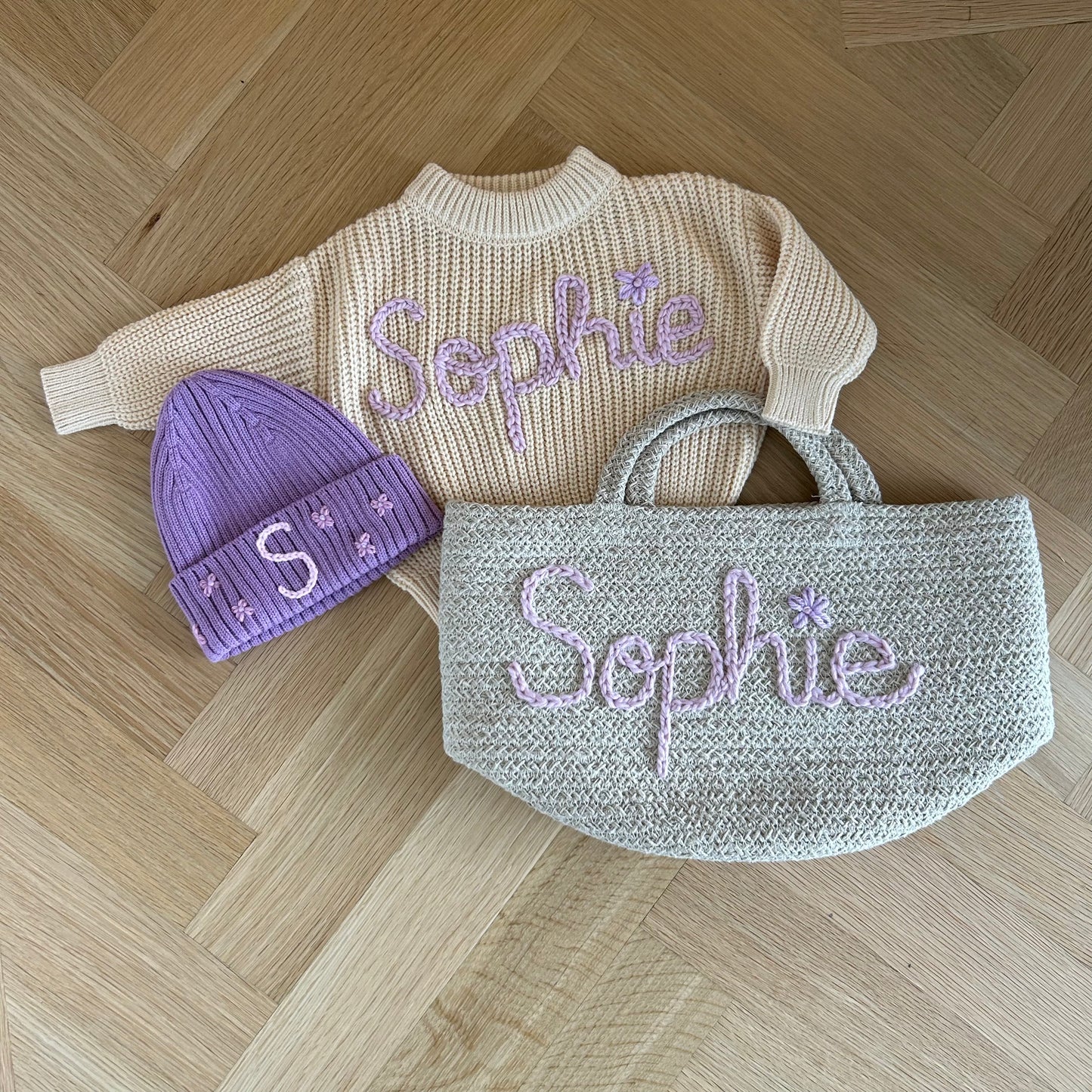 The Classic Newborn Bundle: Sweater + Hat + Bin