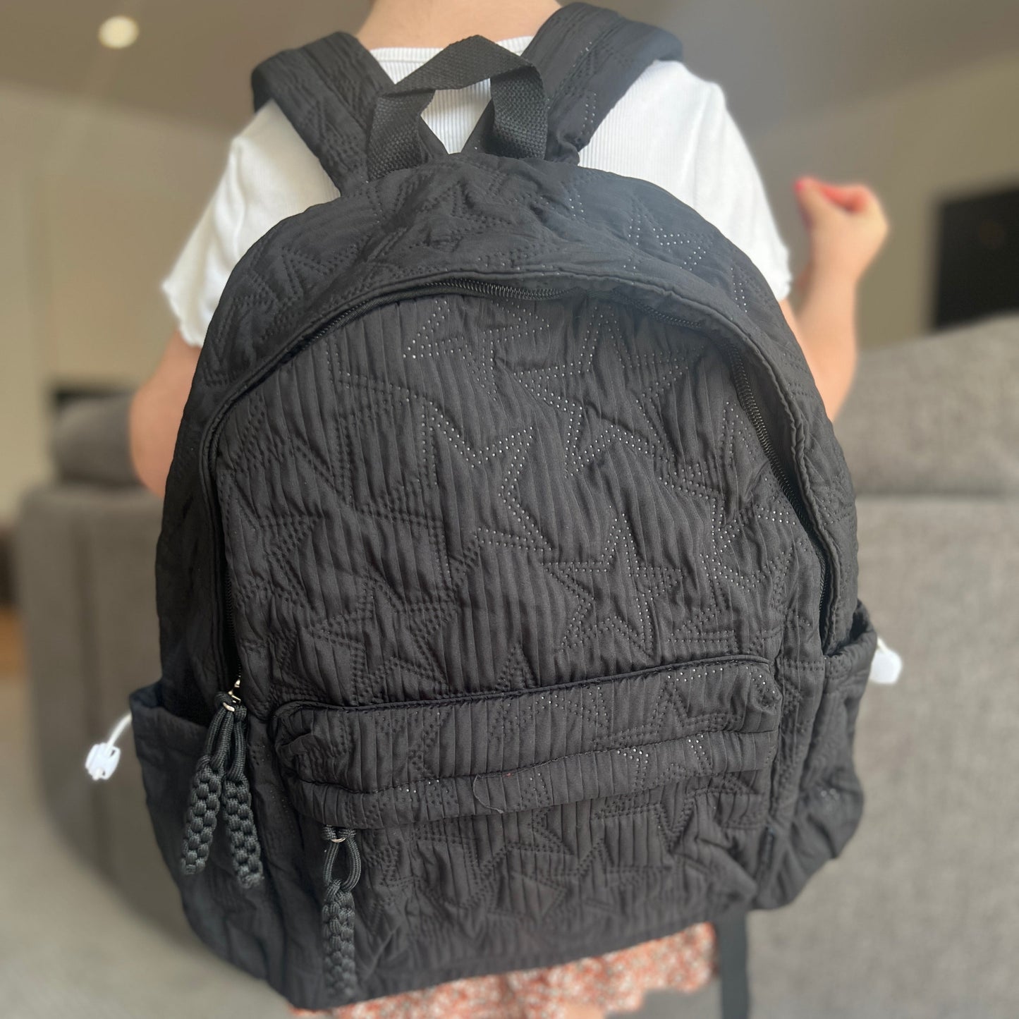 Star Imprint Backpack | Black or Cream