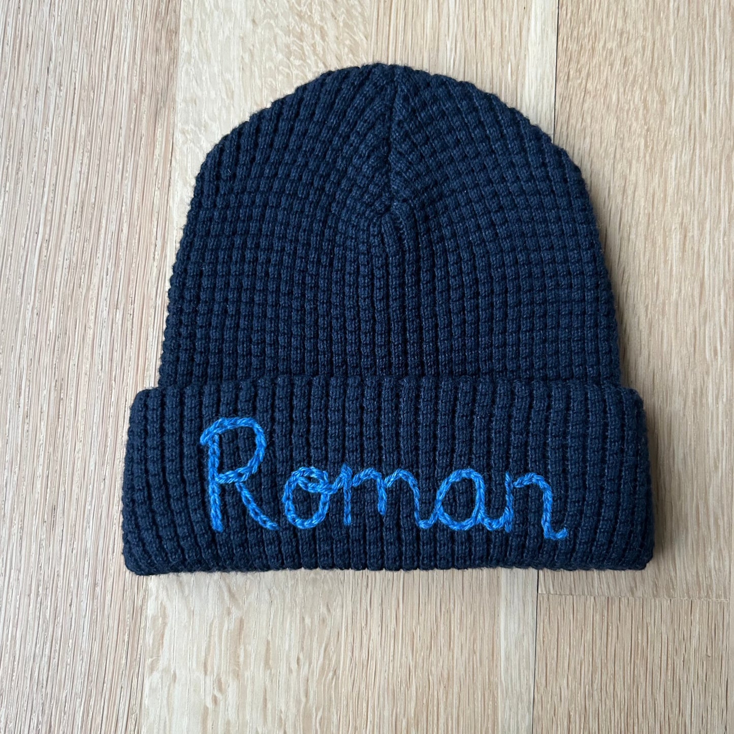 Waffle Toddler Beanie | Hat for Toddlers (1-5 Years) Navy or Beige