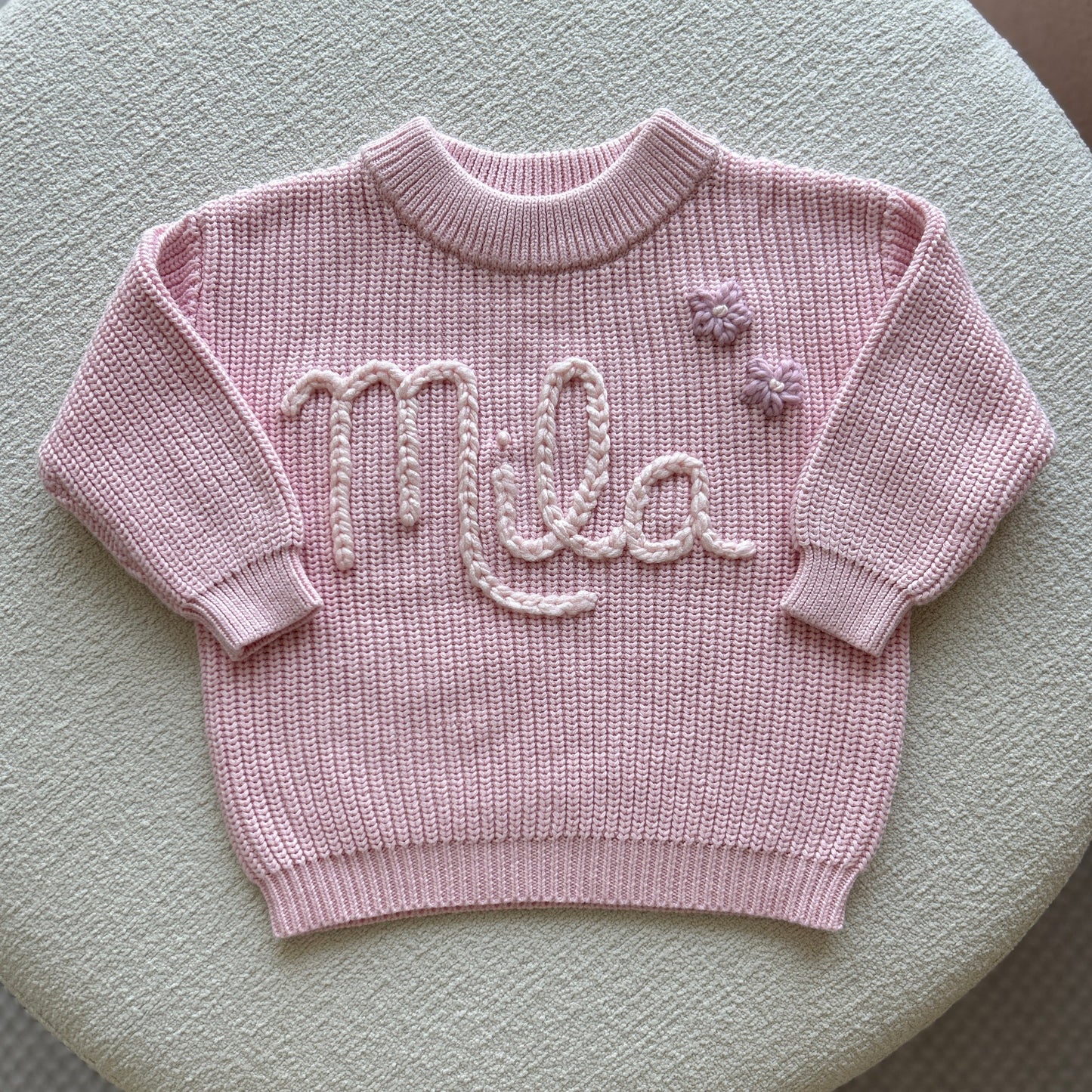 Custom Name Sweater | Multiple Colors Oversized Knit Newborn to 6 Years