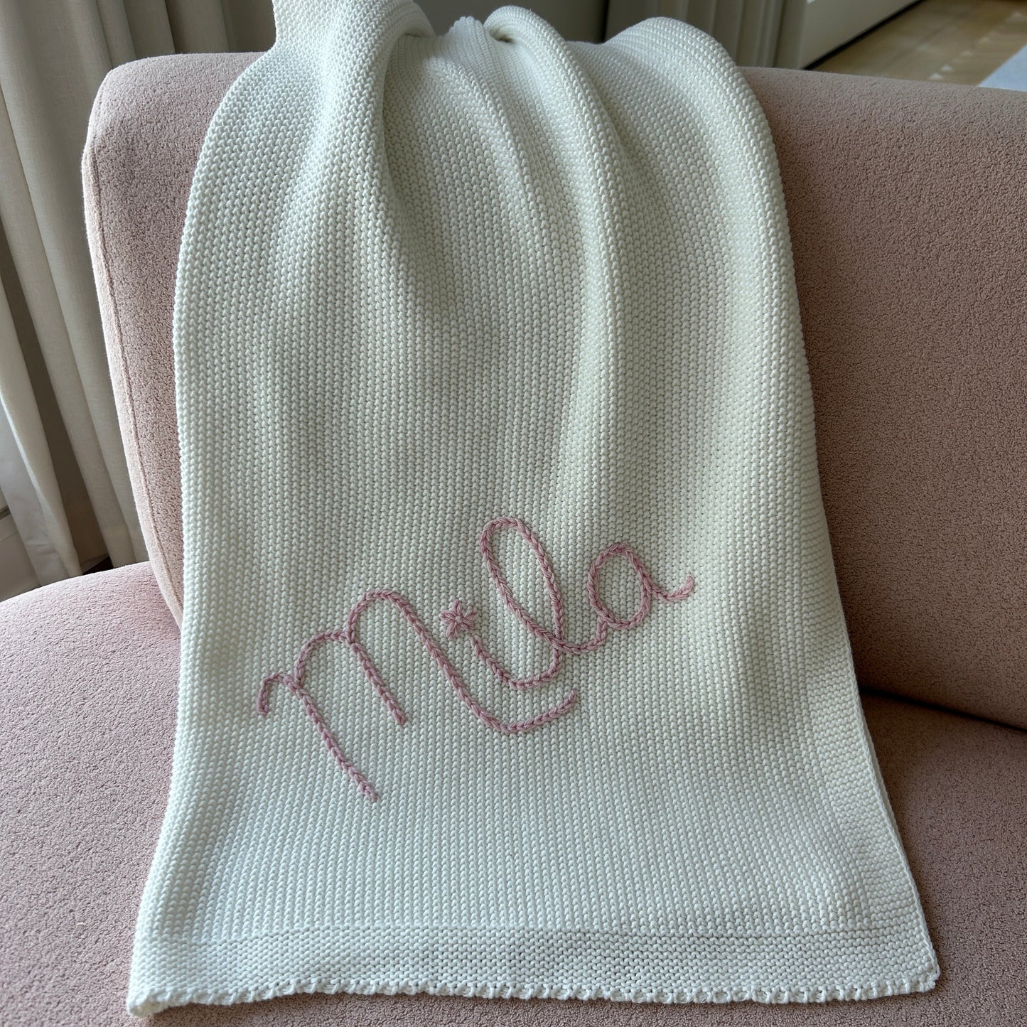 Solid Colour Baby Blanket - IVORY | Custom Baby Blanket Gift in Many Colors