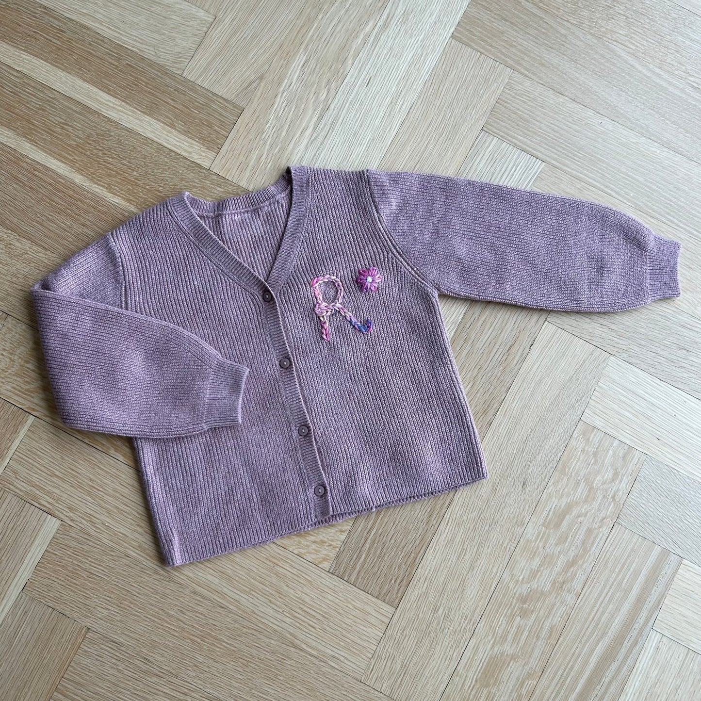 Cashmere Blend Cardi | Premium Collection Cardigan in blush & beige