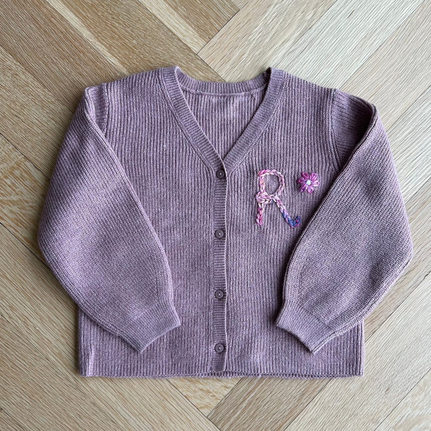 Cashmere Blend V Cardi | Premium Collection Cardigan in blush & beige