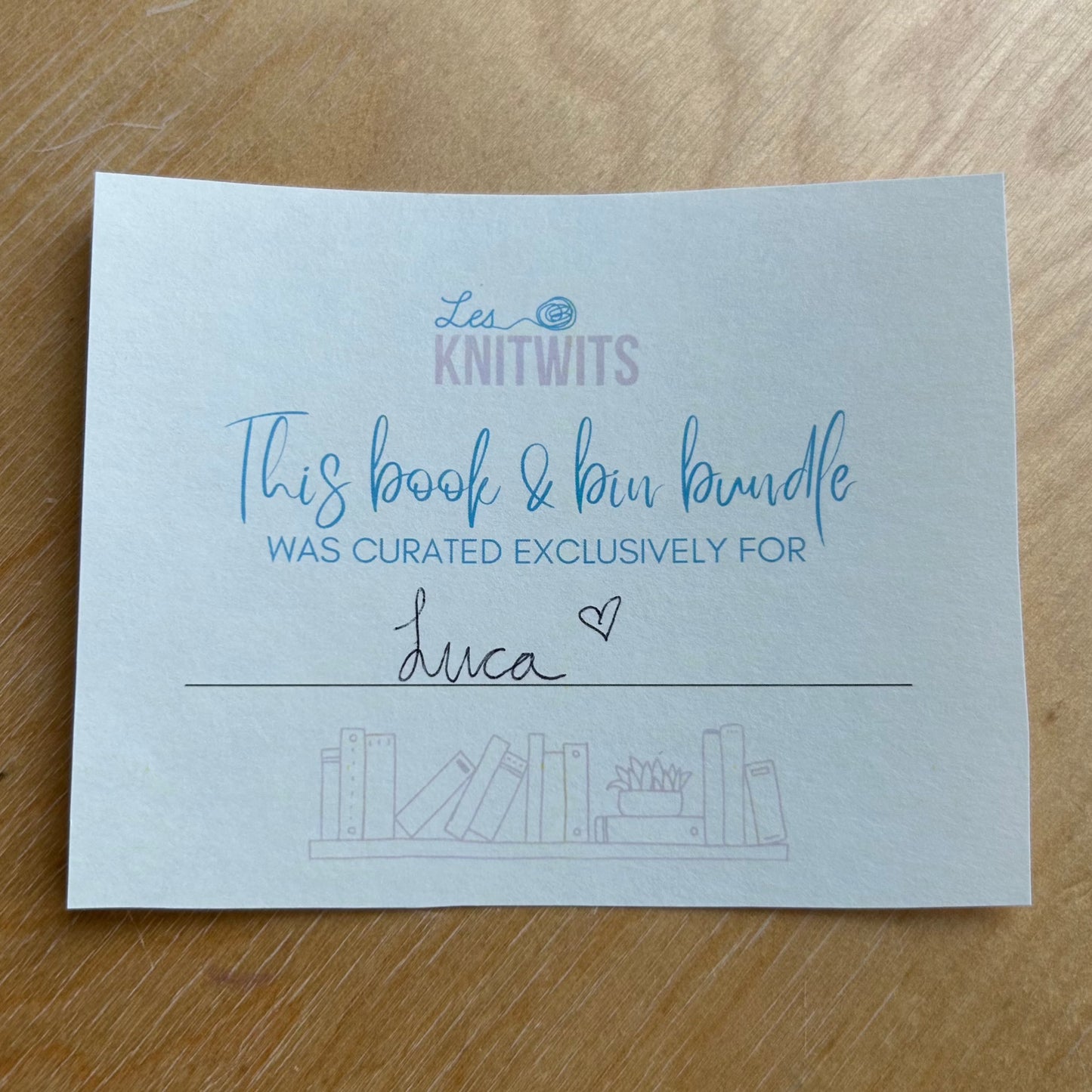 Book & Bin Bundle - Medium Bin