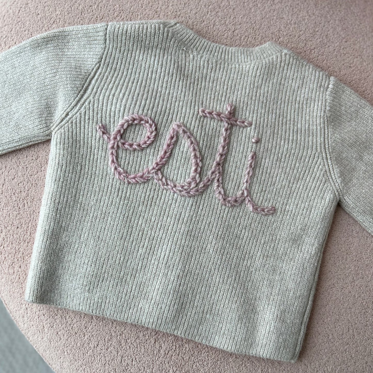 Cashmere Blend Cardi | Premium Collection Cardigan in blush & beige