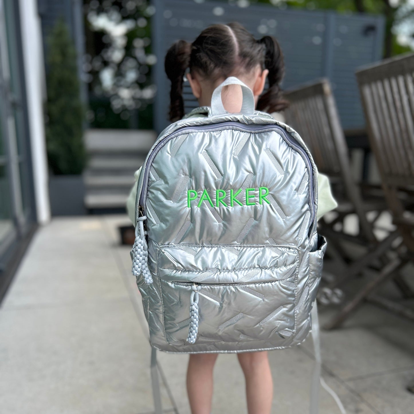 Puffer Backpack | Black or Silver