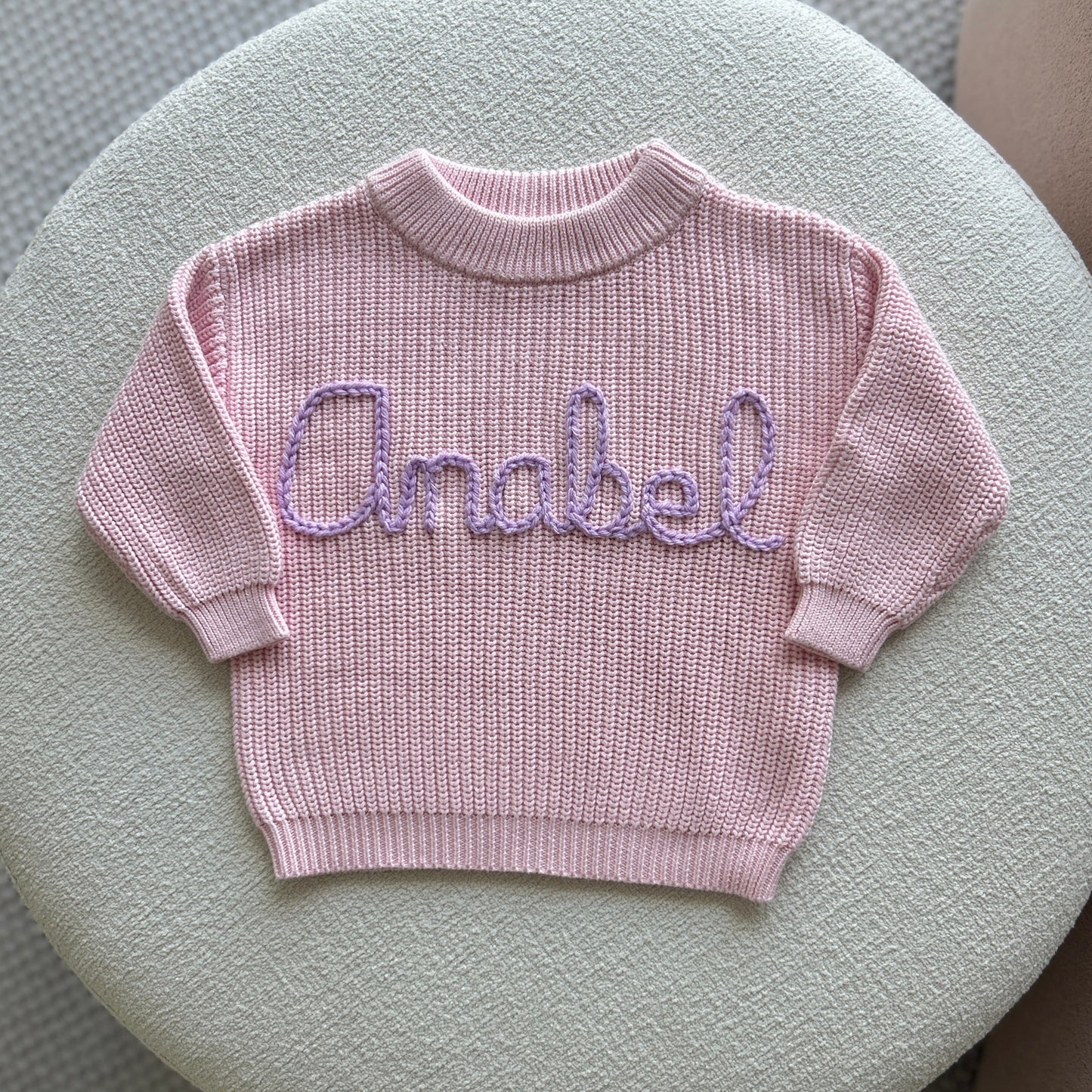 Custom Name Sweater | Multiple Colors Oversized Knit Newborn to 6 Years