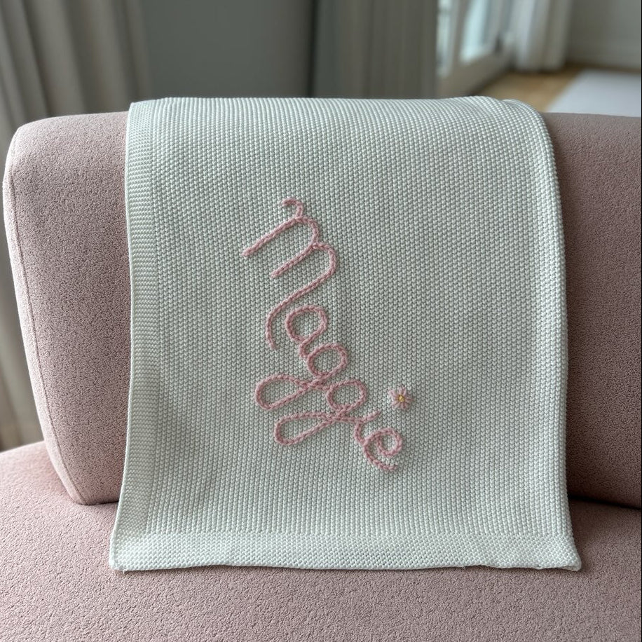 Solid Colour Baby Blanket - BLUE | Custom Baby Blanket Gift
