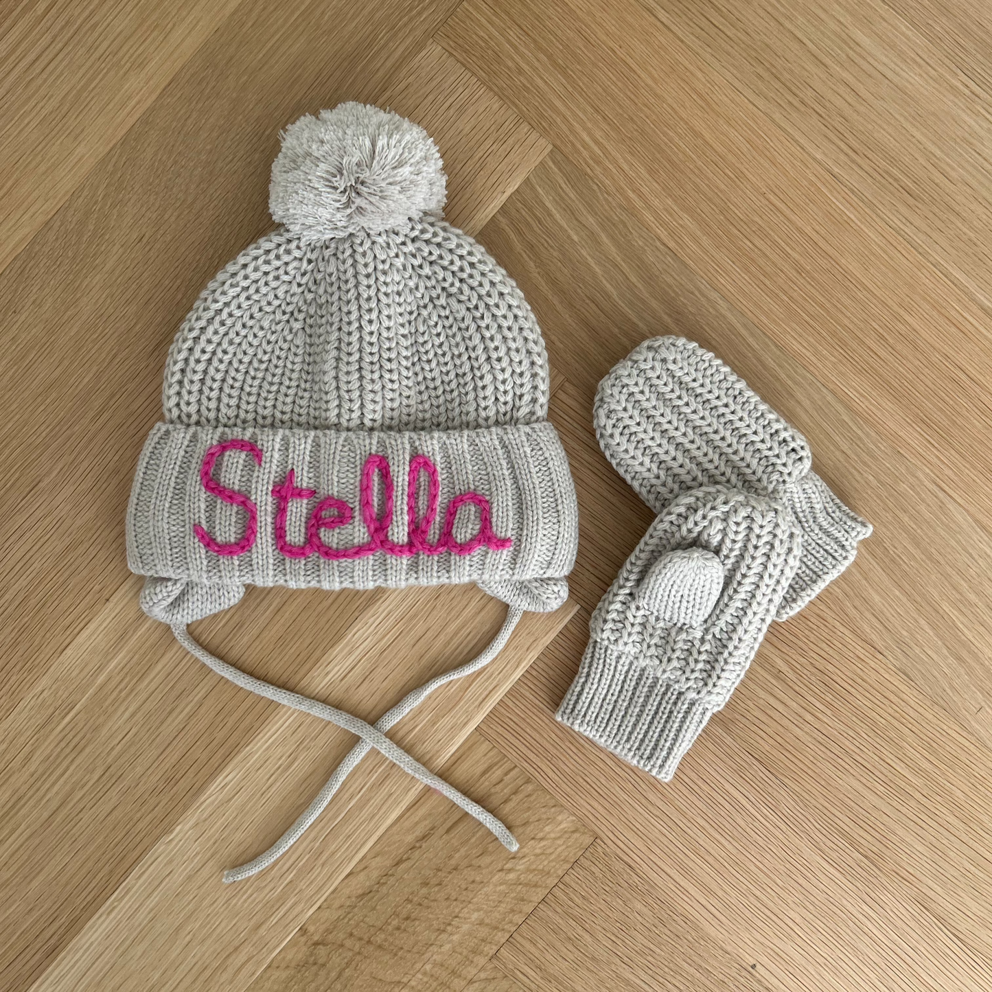 Oatmeal Warm Lined Hat & Mits Sets | Winter Hat for Babies & Toddlers