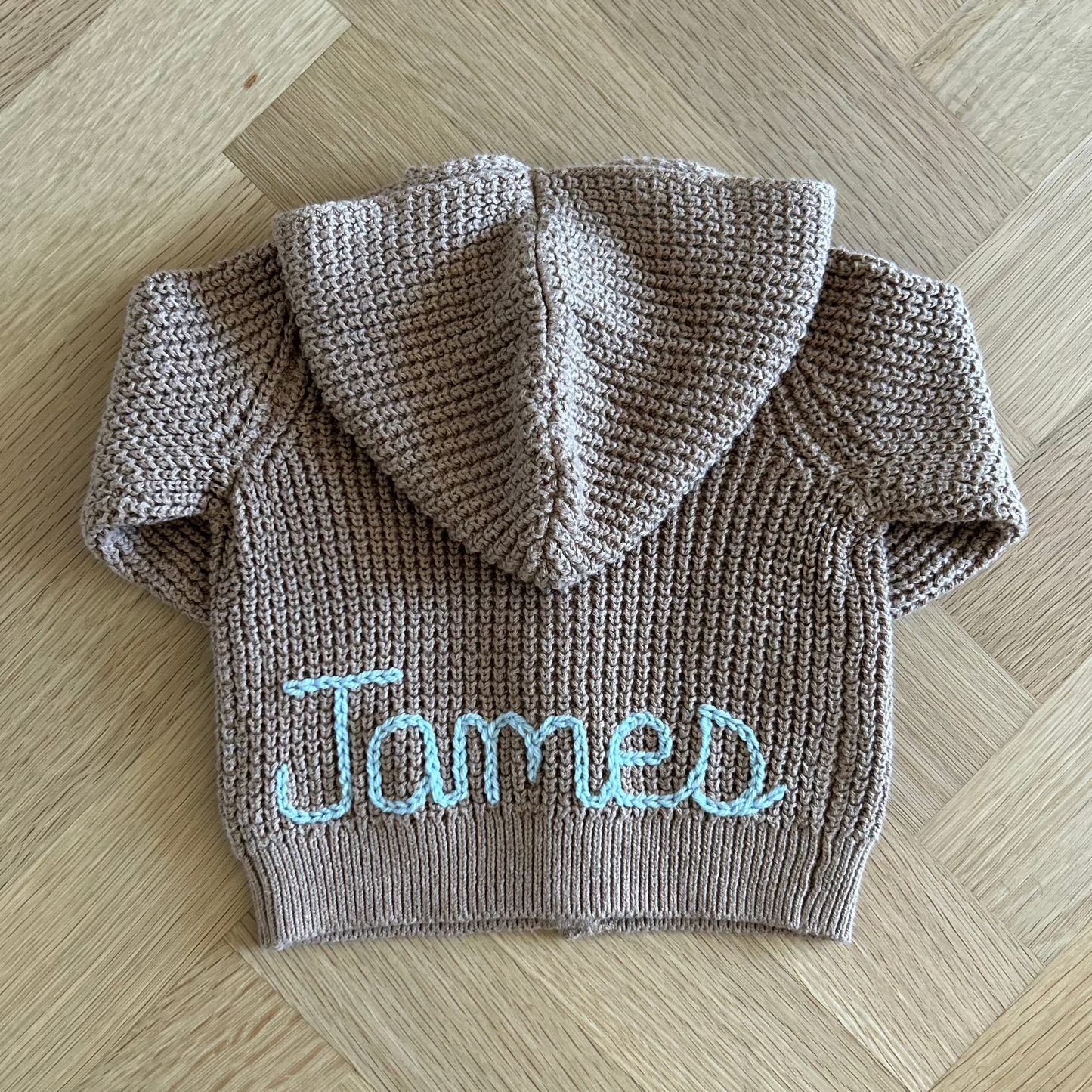 Hooded Waffle Cardigan | Oatmeal, Brown or Navy