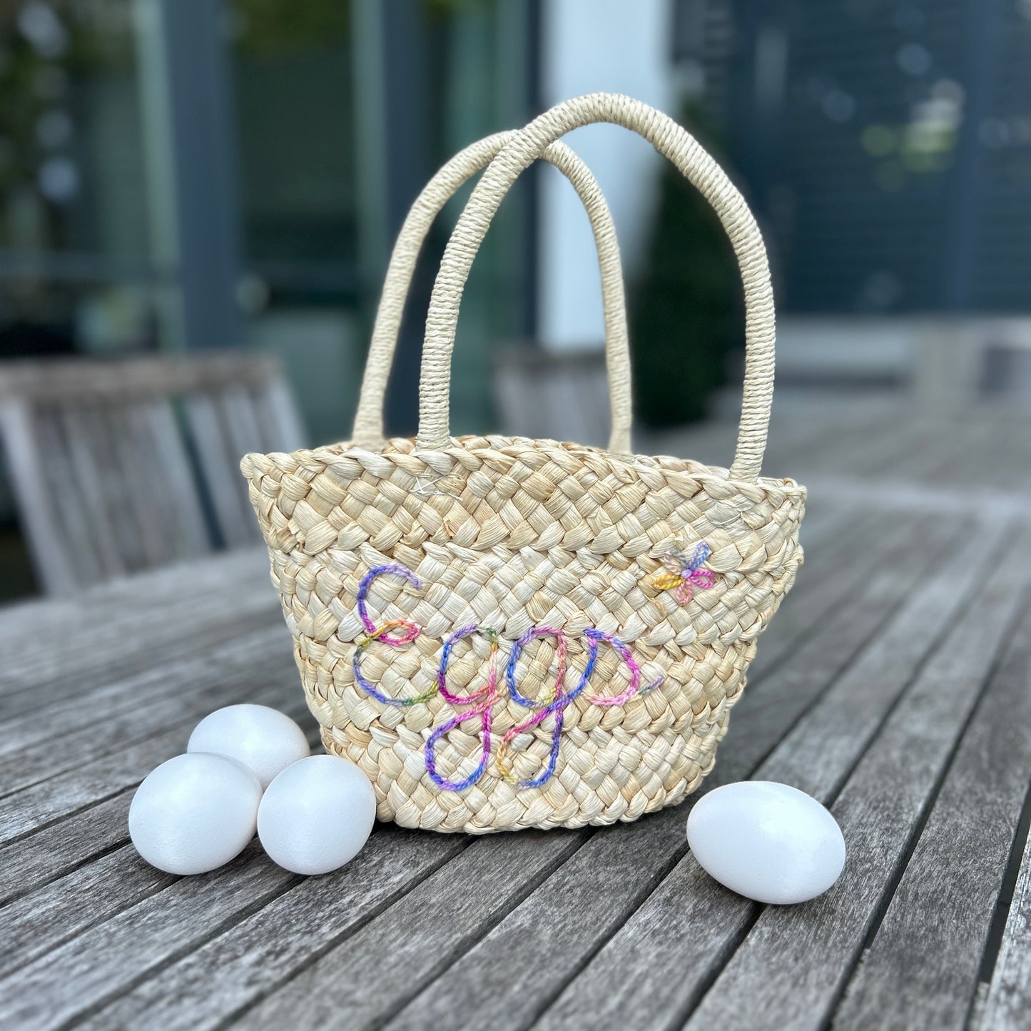Kids Straw Basket | Custom Kids basket for events or everyday