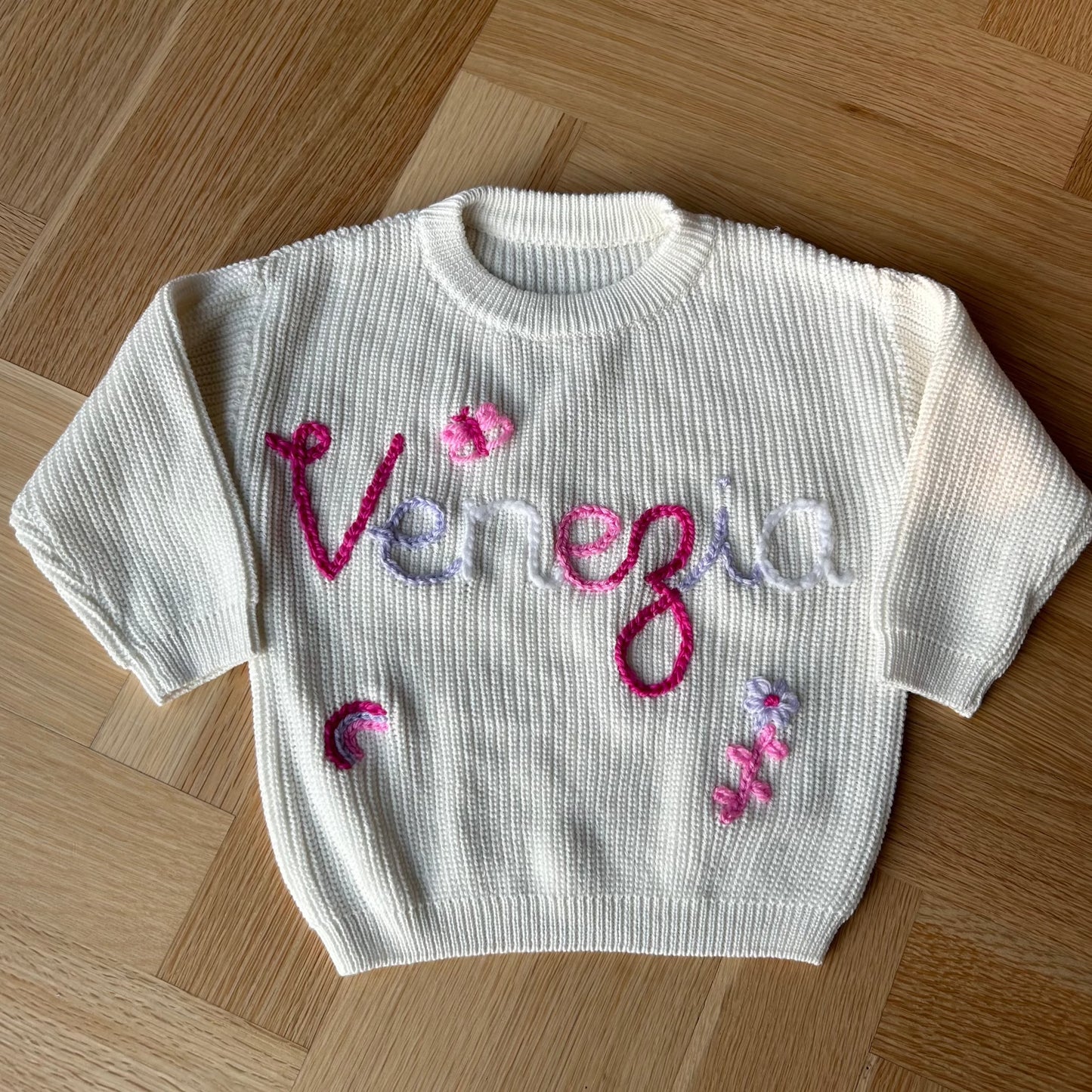 Custom Name Sweater | Multiple Colors Oversized Knit Newborn to 6 Years