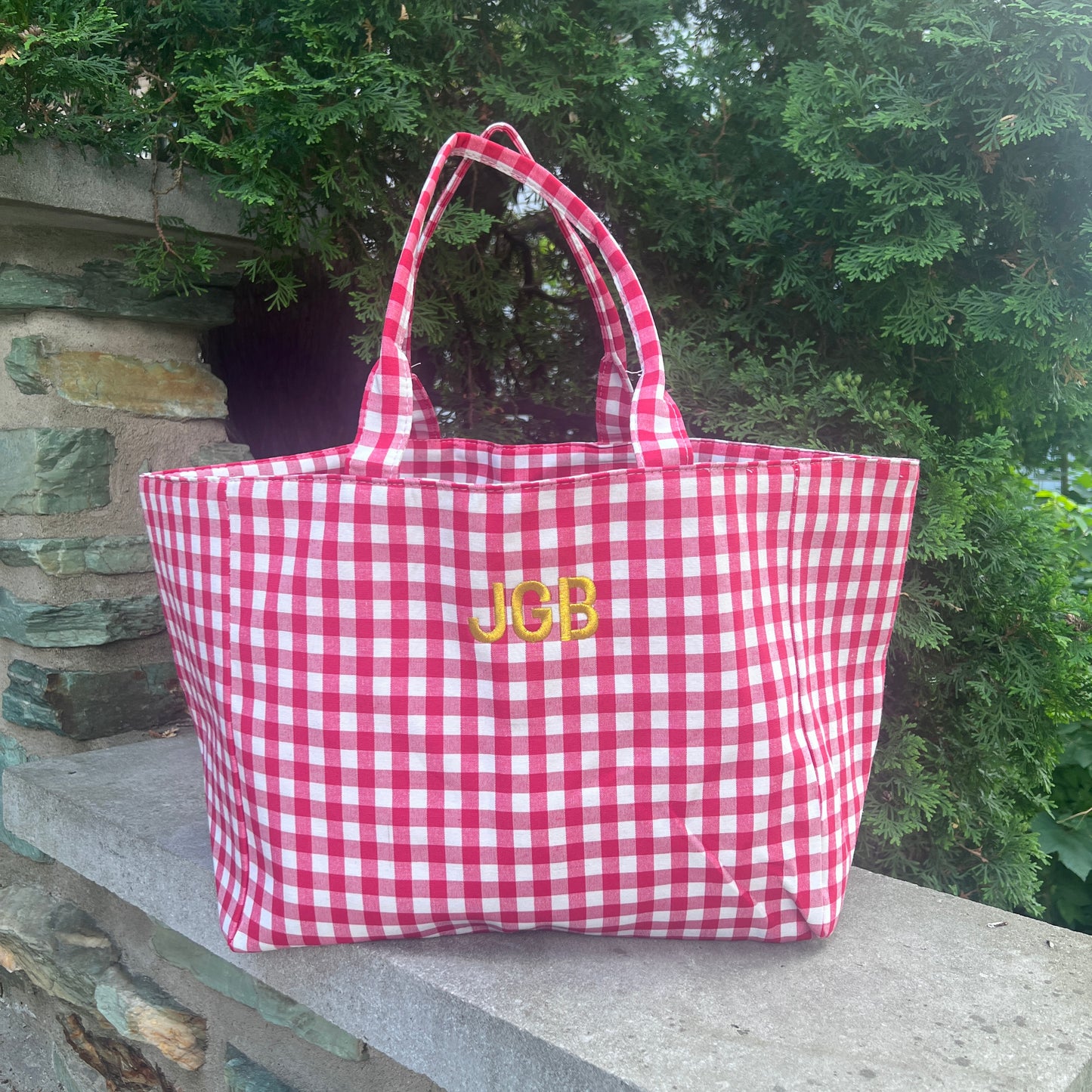NEW Gingham Tote Bag | Black or Red | 2 Sizes available