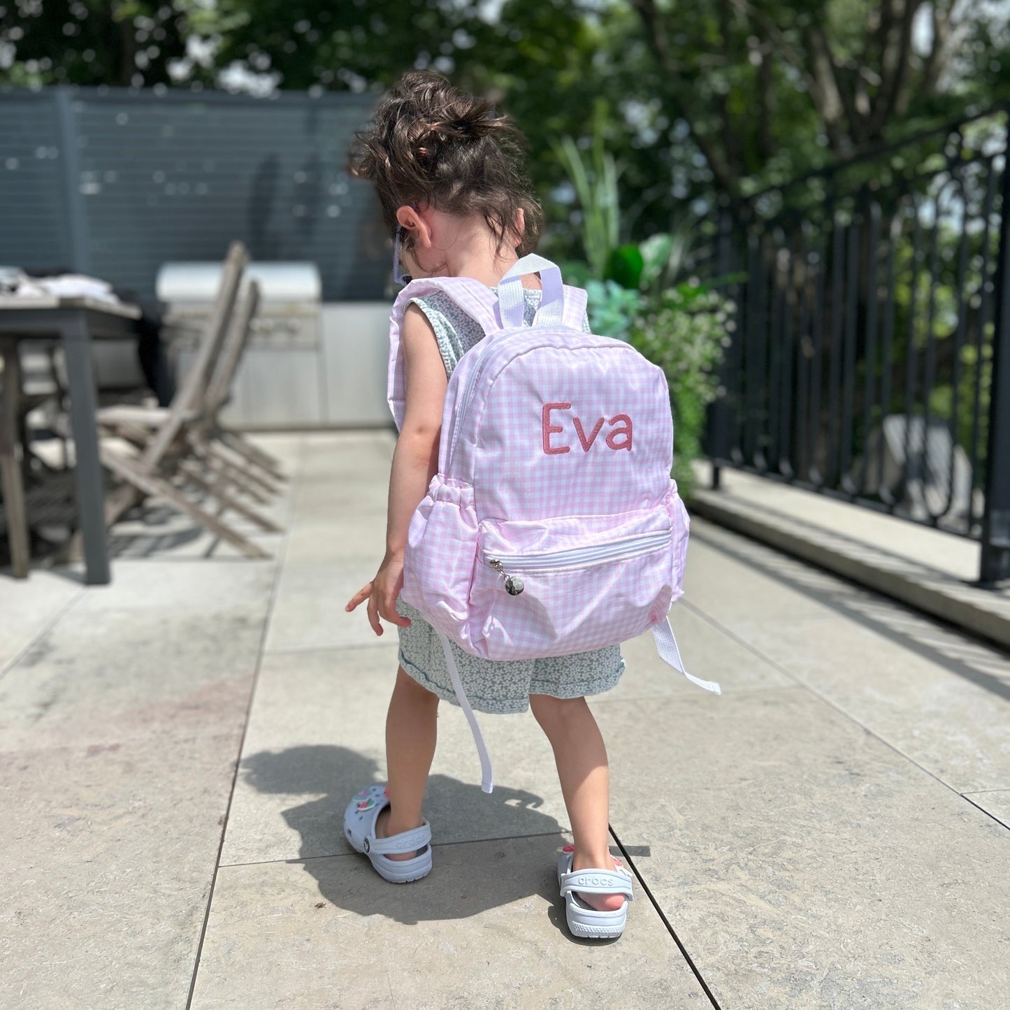 Gingham Toddler Backpack | Beige, Pink, Blue or Grey