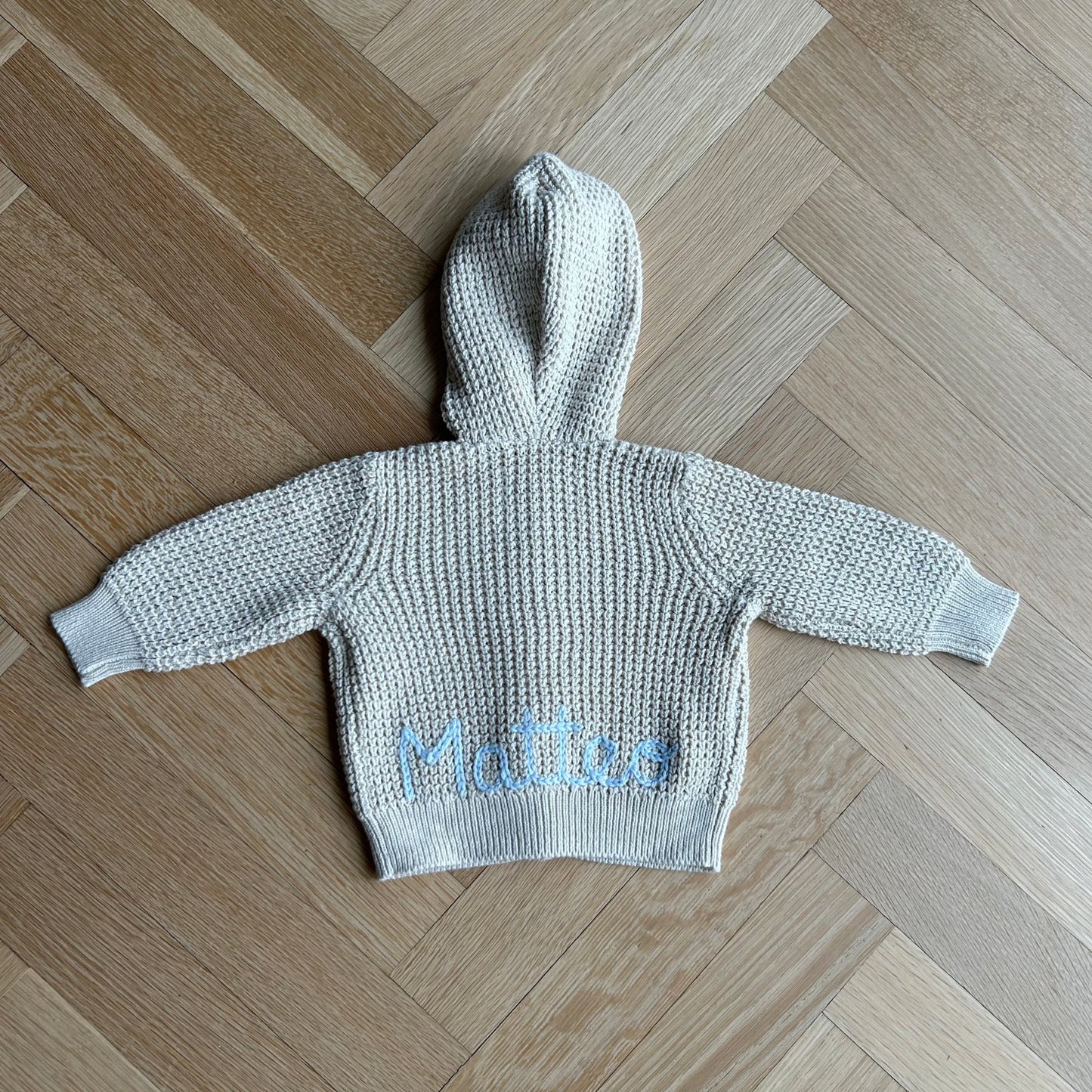 Hooded Waffle Cardigan | Oatmeal, Brown or Navy