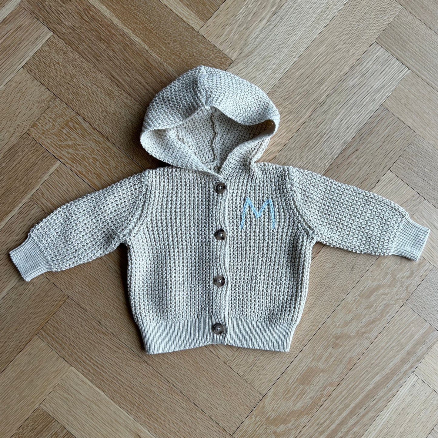 Hooded Waffle Cardigan | Oatmeal, Brown or Navy