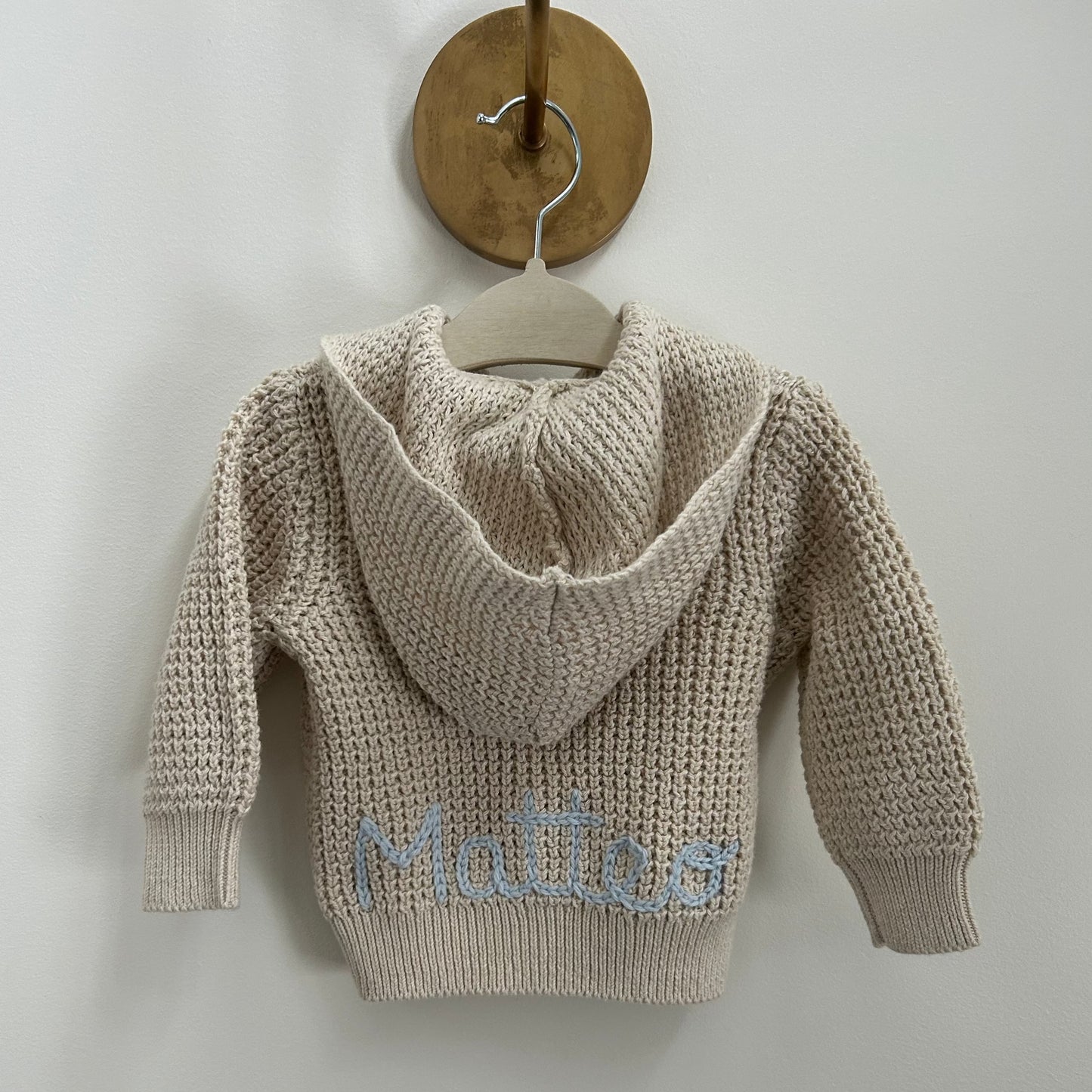 Hooded Waffle Cardigan | Oatmeal, Brown or Navy