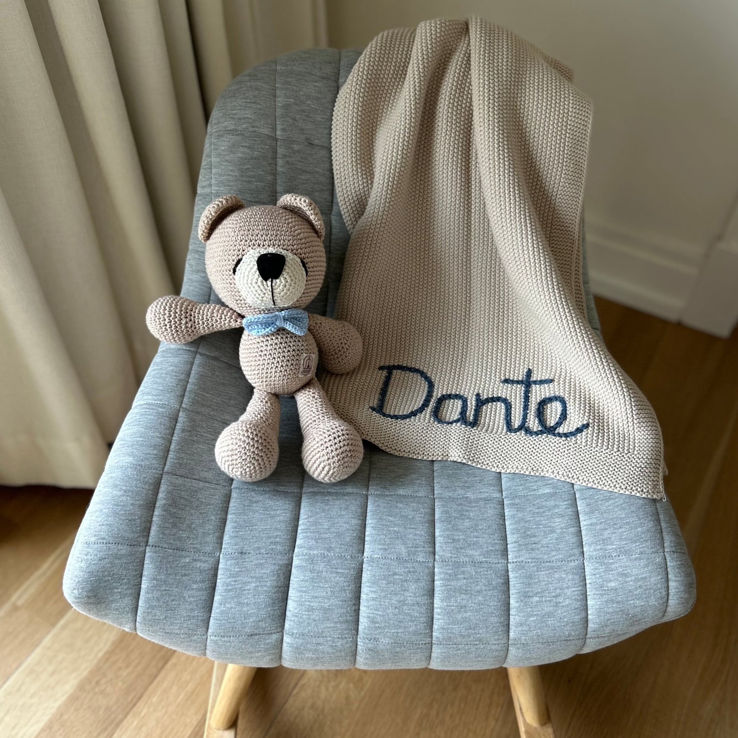 Grey Solid Colour Baby Blanket | Custom Baby Blanket Gift in Many Colors