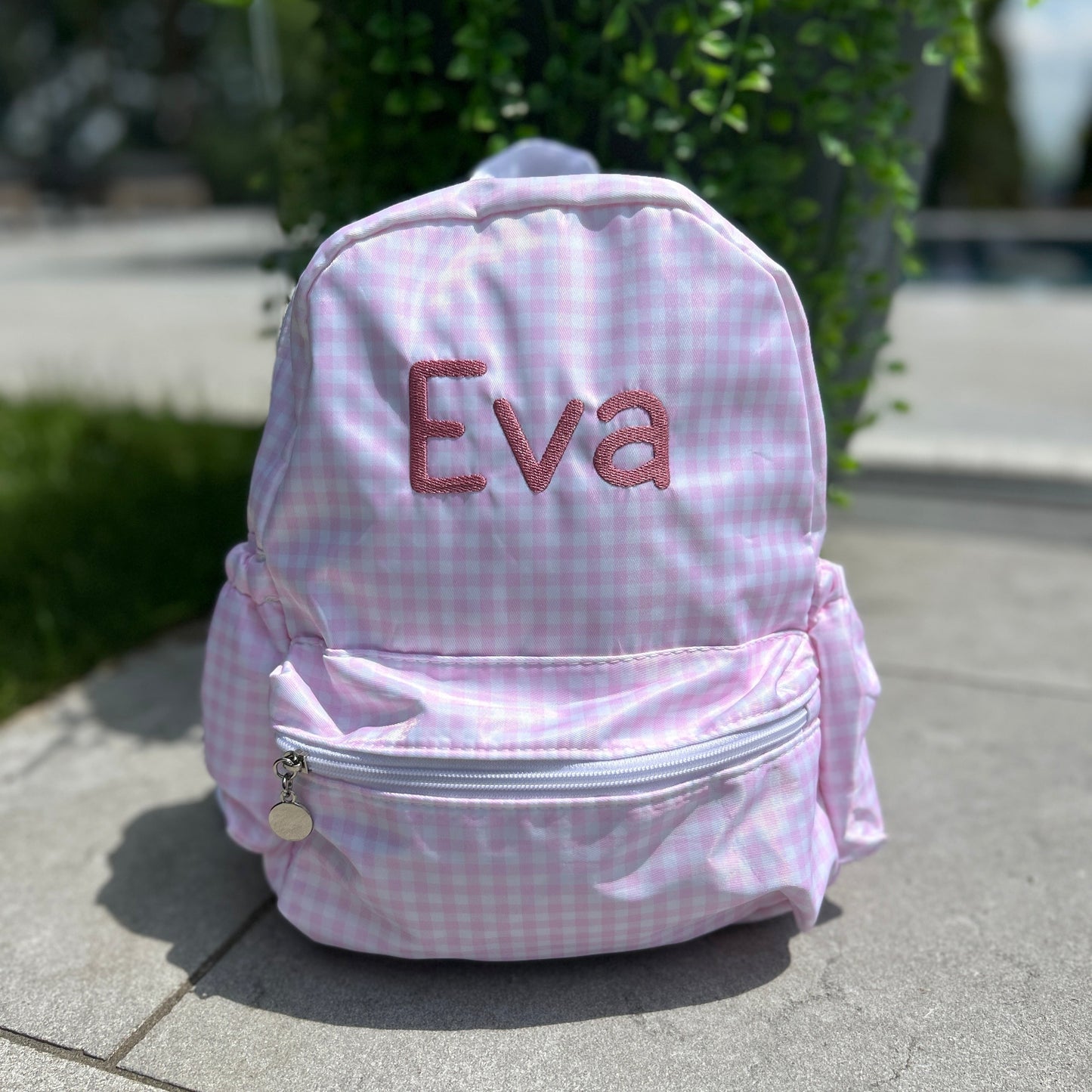 Gingham Toddler Backpack | Beige, Pink, Blue or Grey