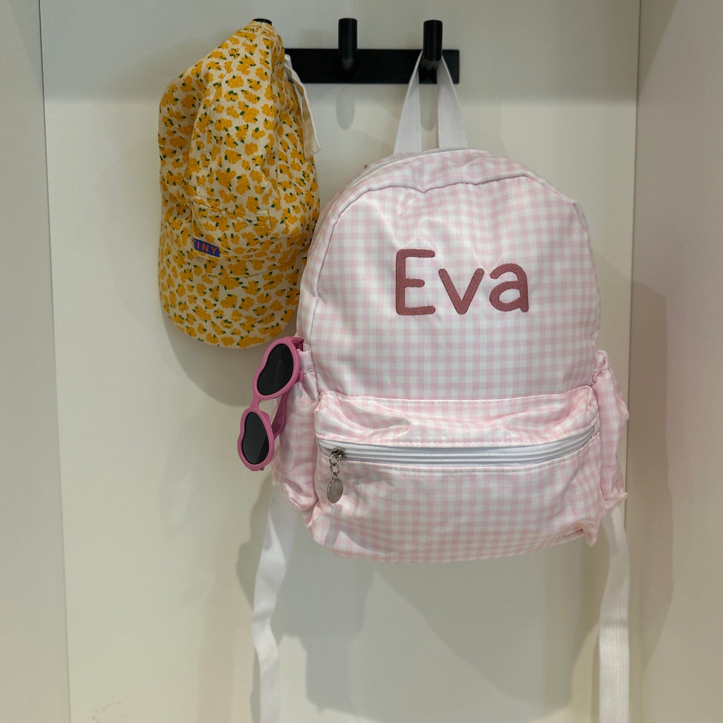 Gingham Toddler Backpack | Beige, Pink, Blue or Grey