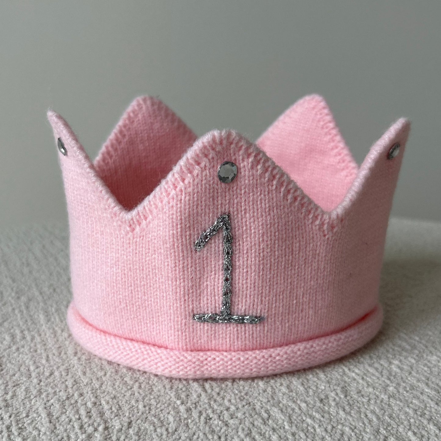 1st Birthday Crown | Custom Knit Crown for baby's 1st Birthday
