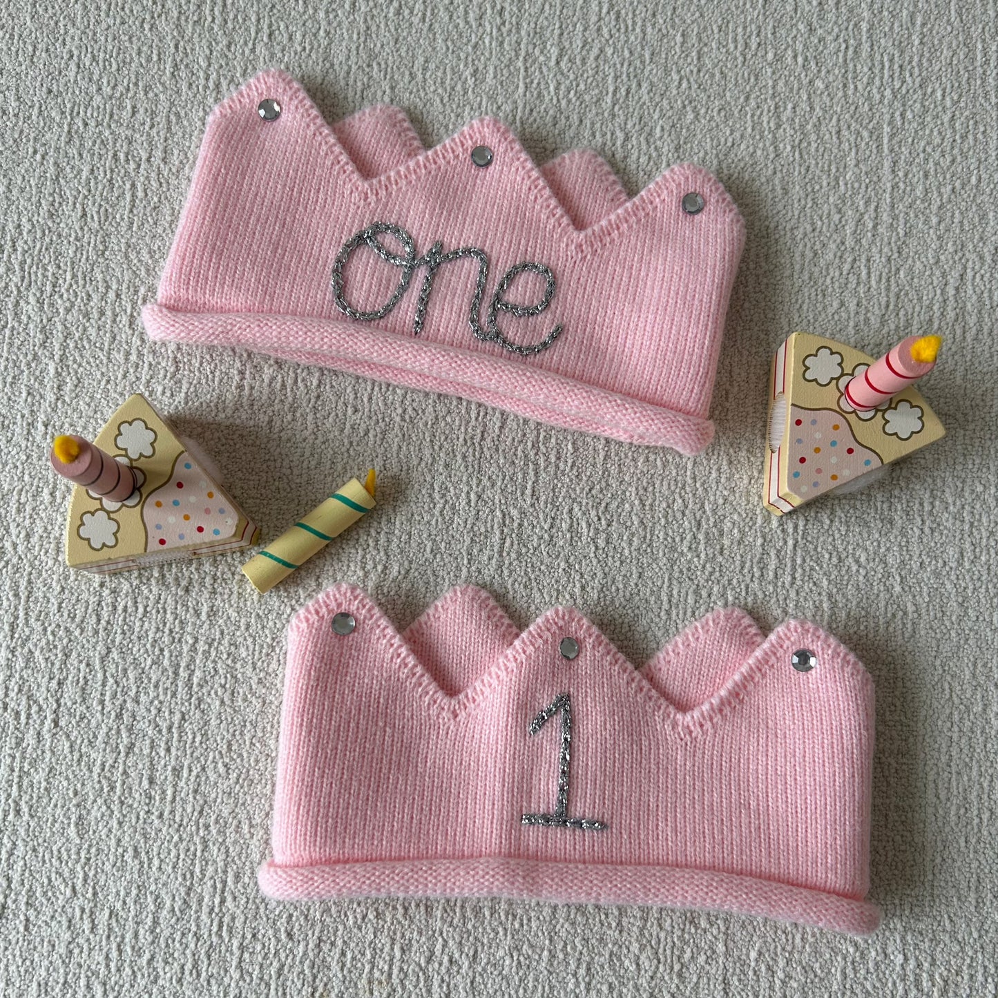 1st Birthday Crown | Custom Knit Crown for baby's 1st Birthday