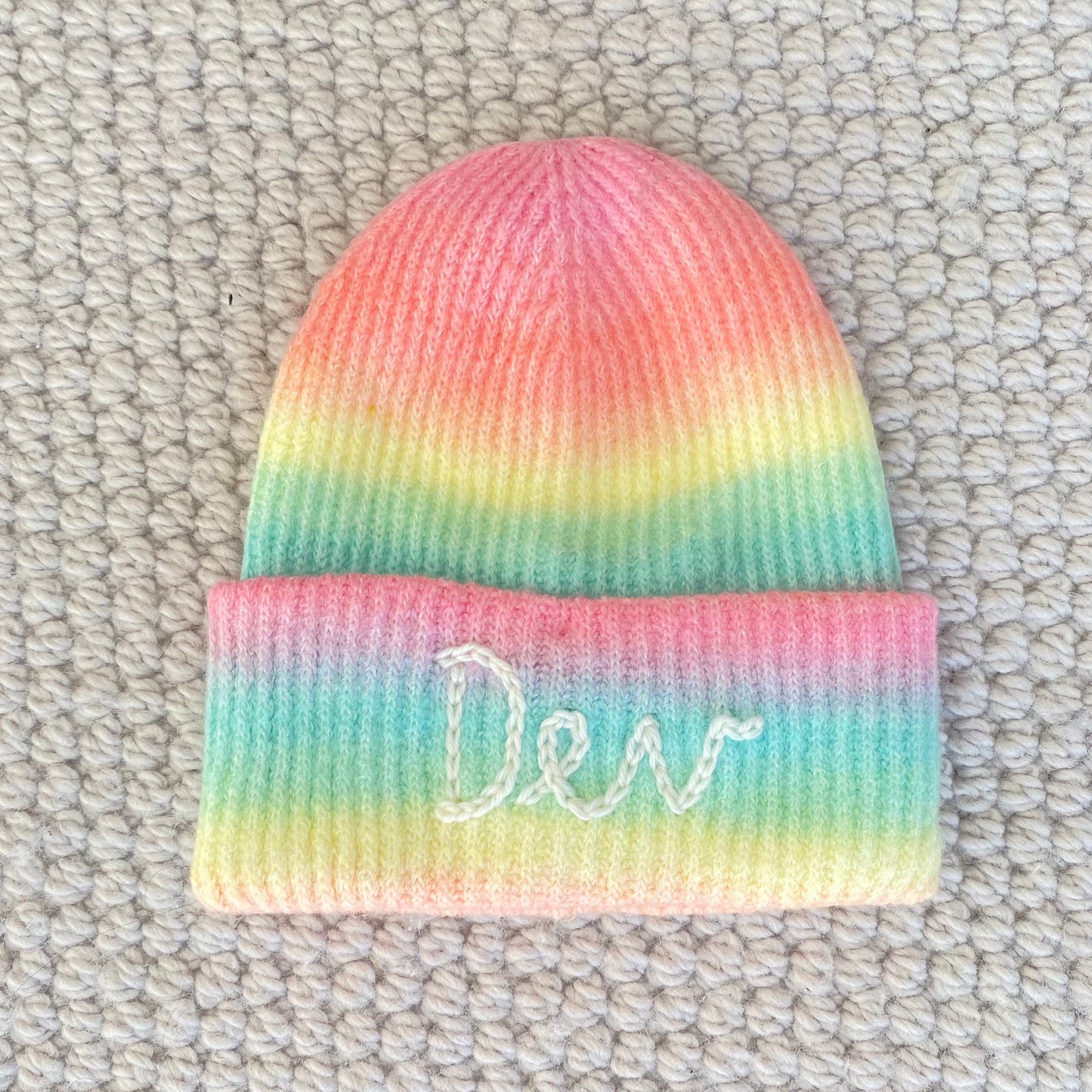 Rainbow Ombre Hat - 2 Color Options | Cozy winter hat for toddlers