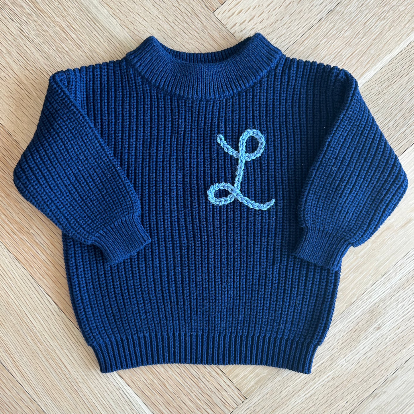 Initial Sweater | Multiple Colors Oversized Knit Newborn to 6 Years