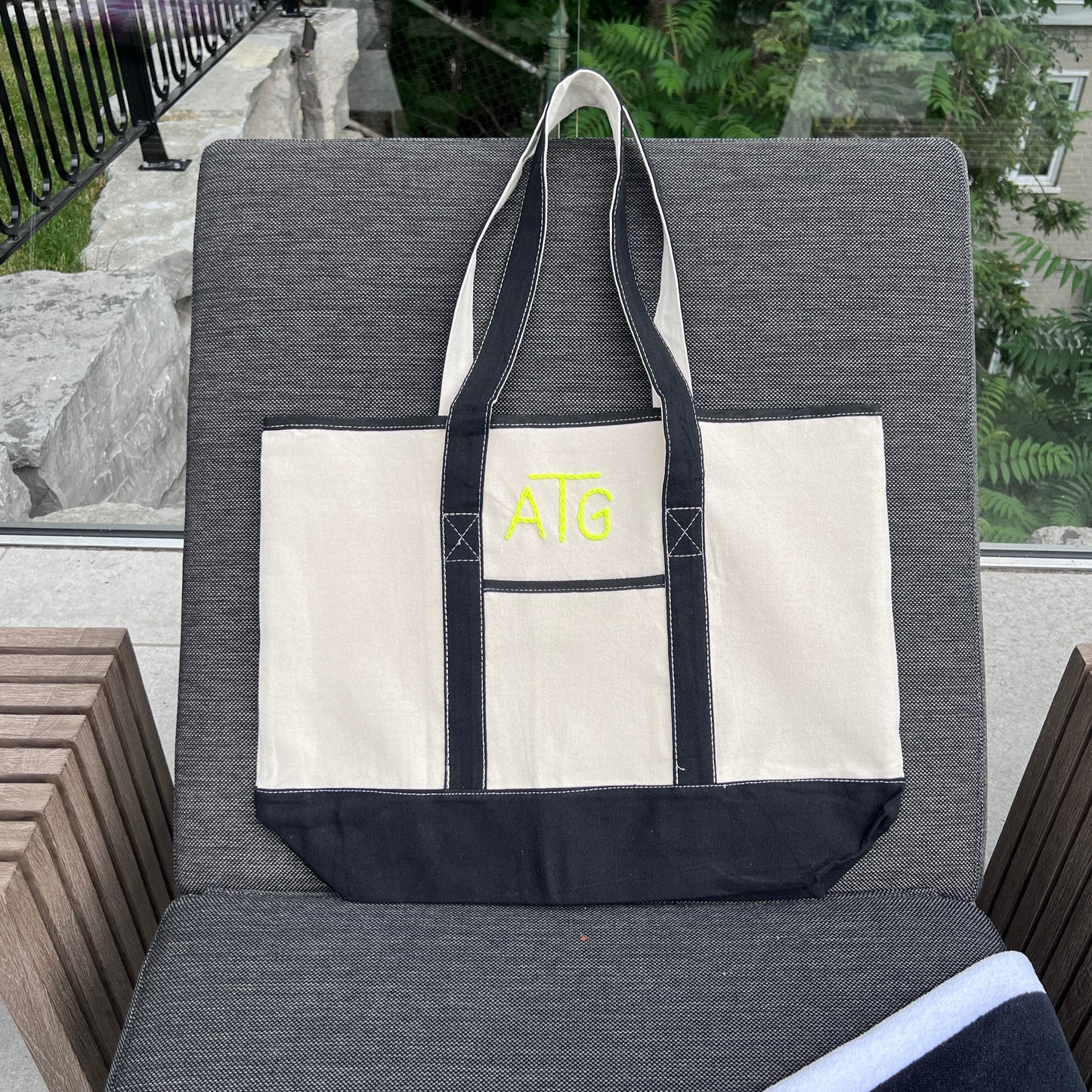 Canvas Two Toned Tote Bag
