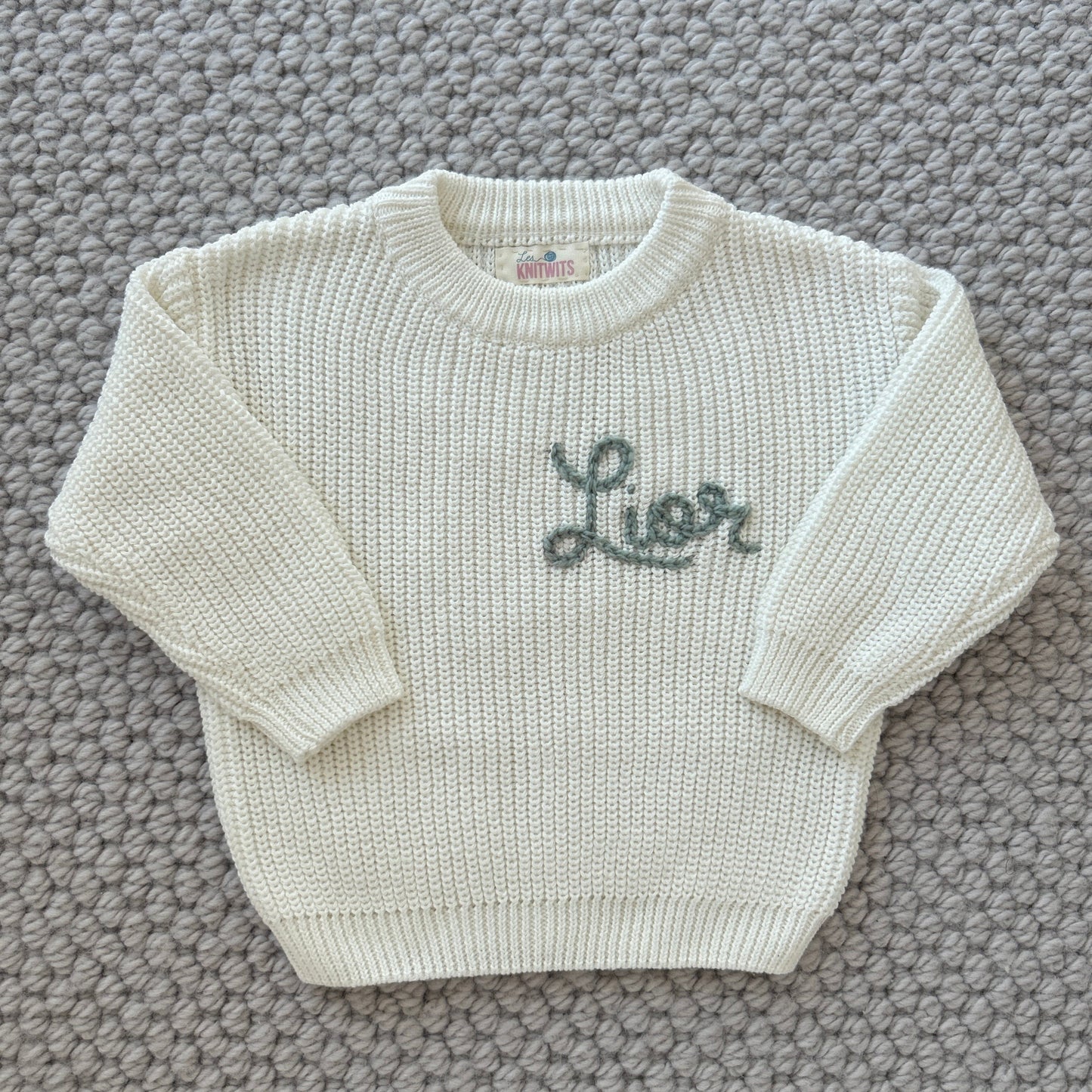 Custom Name Sweater | Multiple Colors Oversized Knit Newborn to 6 Years