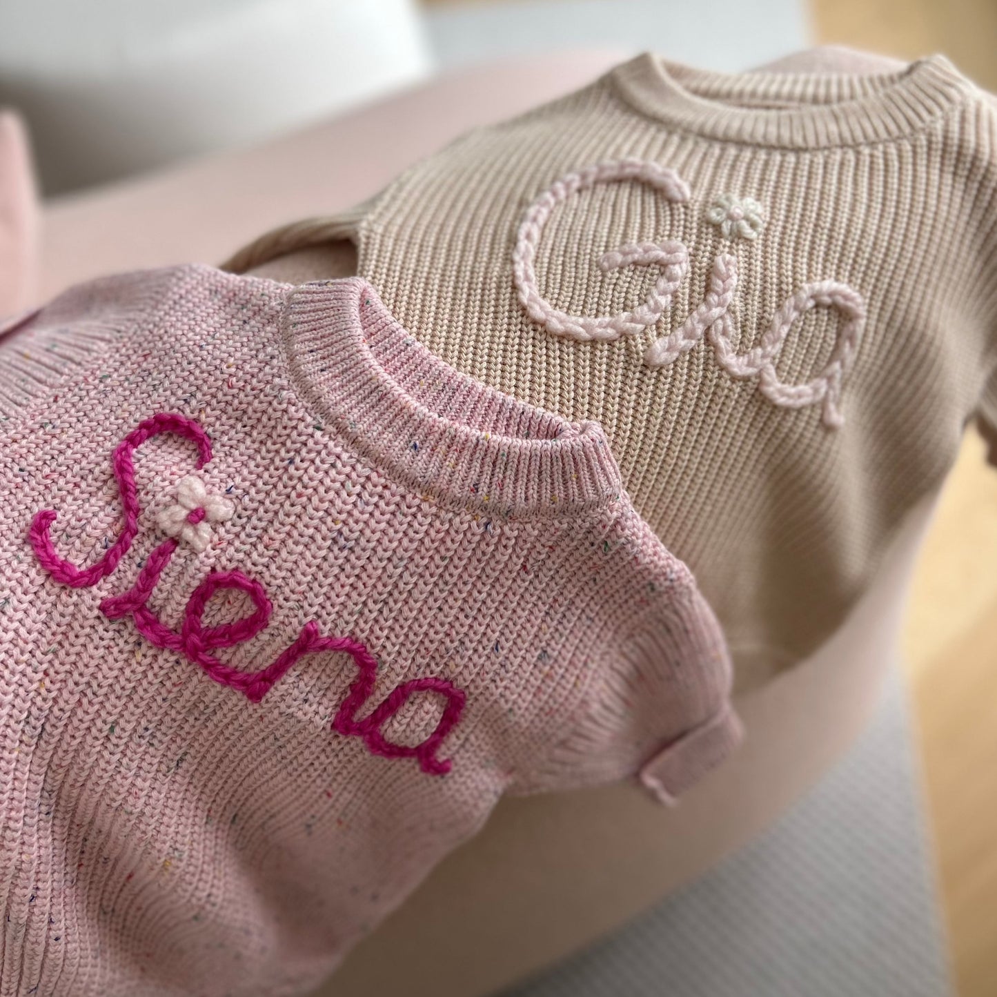 Classic Knit Baby Onesie | 0-6 Months, BLUSH